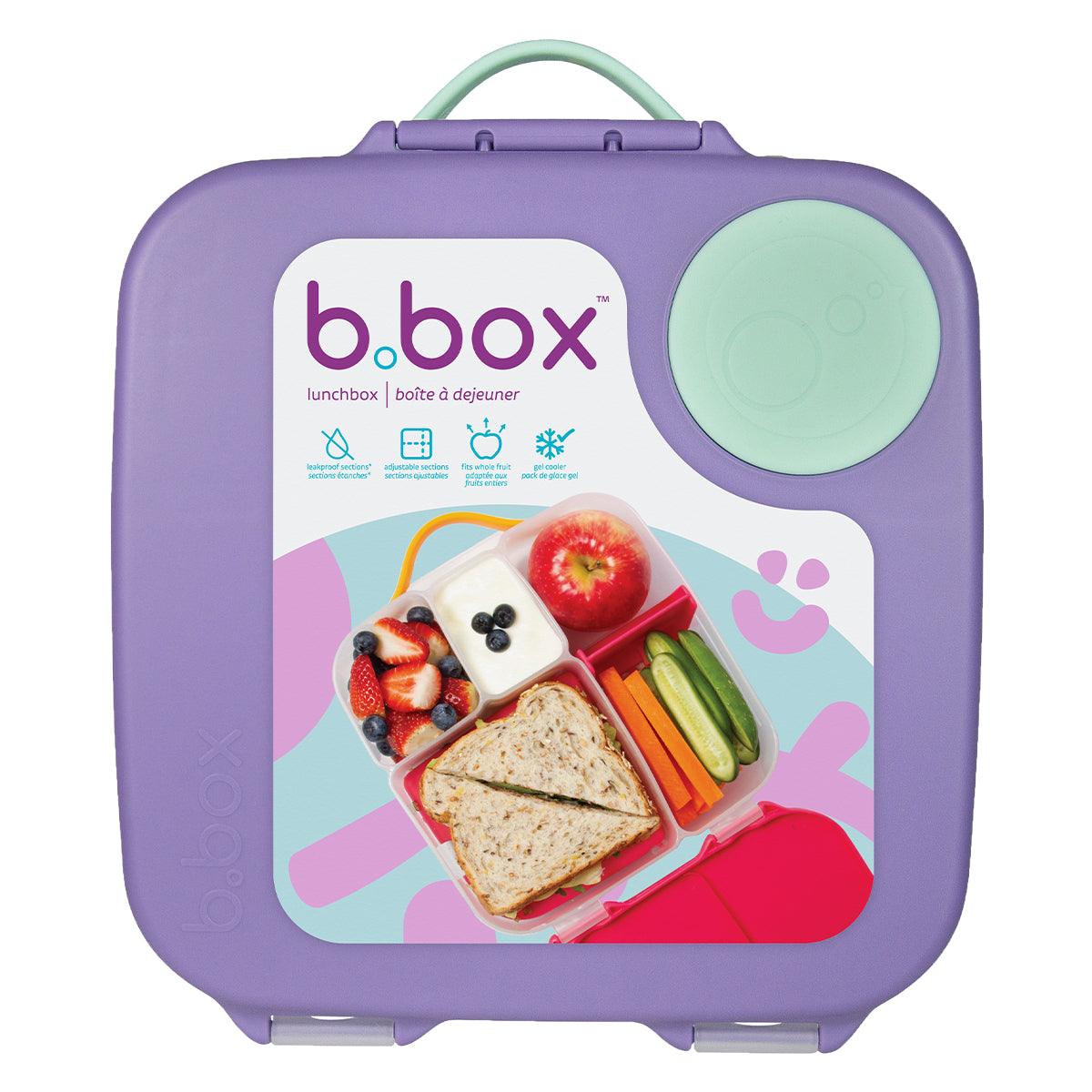 b.box Lunchbox 2lt Lilac Pop