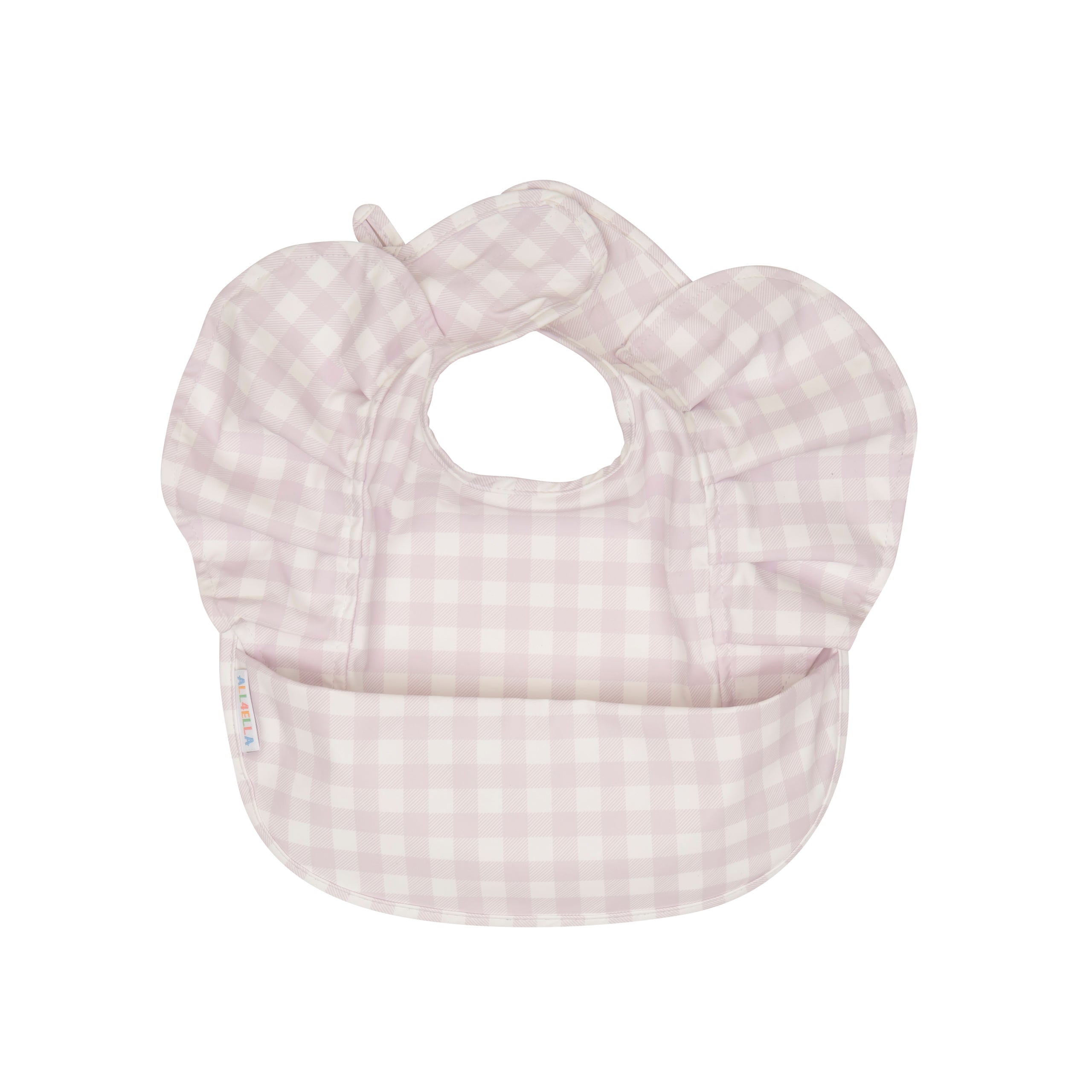 All4ella Velcro Bib Recycled Frill Bib With Pocket