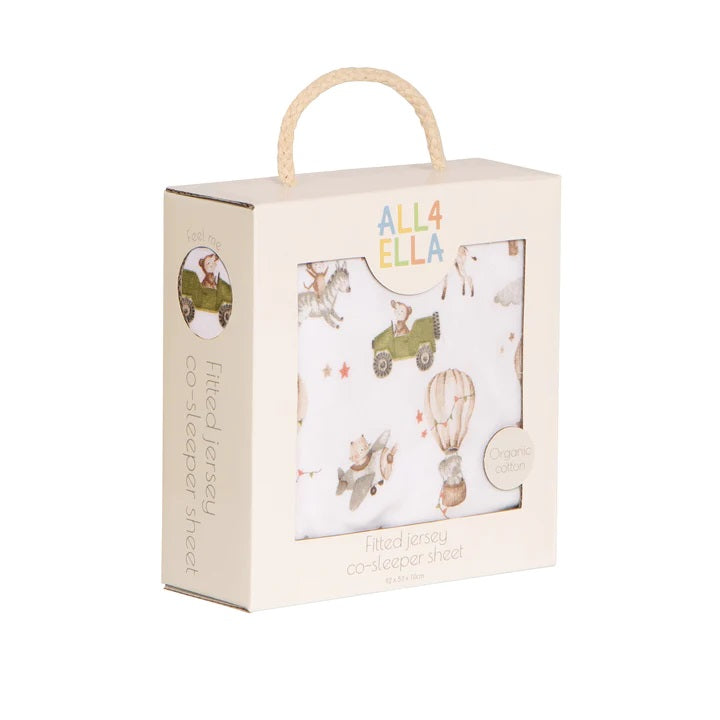 All4ella Jersey Co Sleeper Sheet - Monkey Carnival