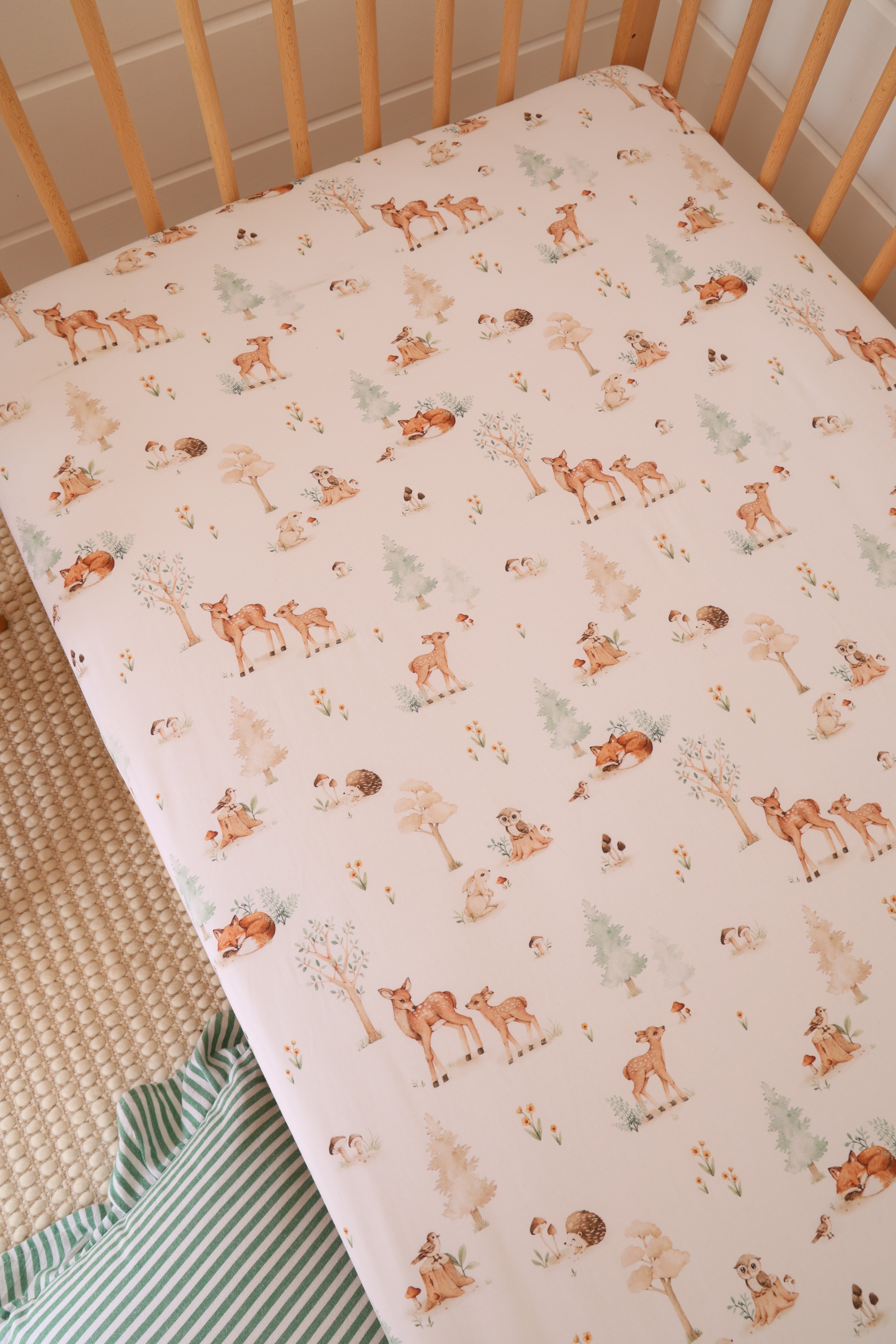 Snuggle Hunny Organic Cot Sheet Woodland Tales