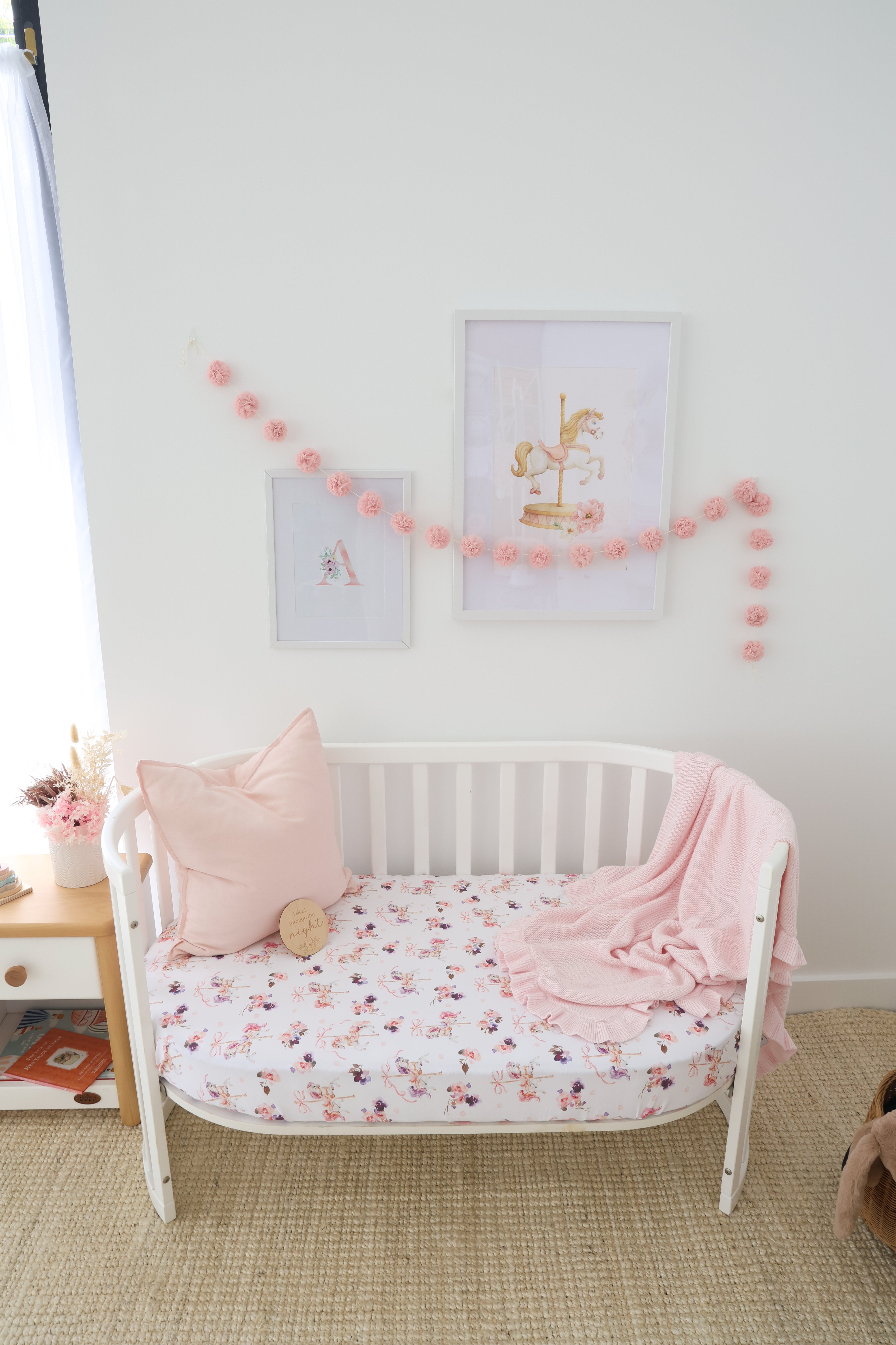 Snuggle Hunny Carousel Organic Fitted Cot Sheet