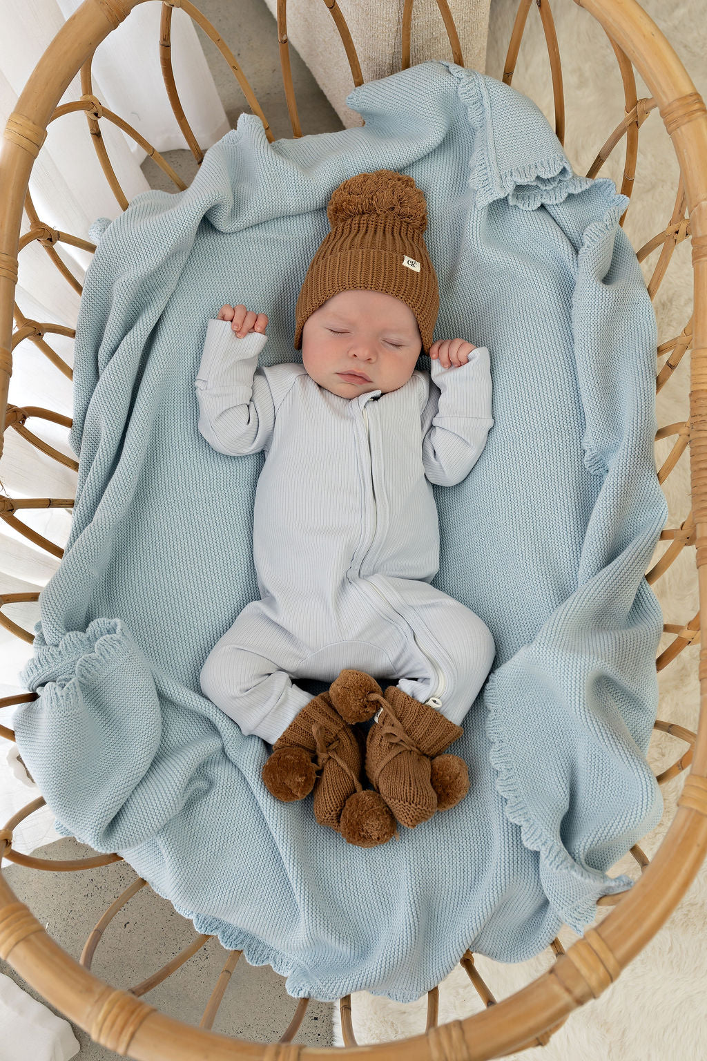 Confetti Kidz Heritage Knit Blanket Traditional Blue