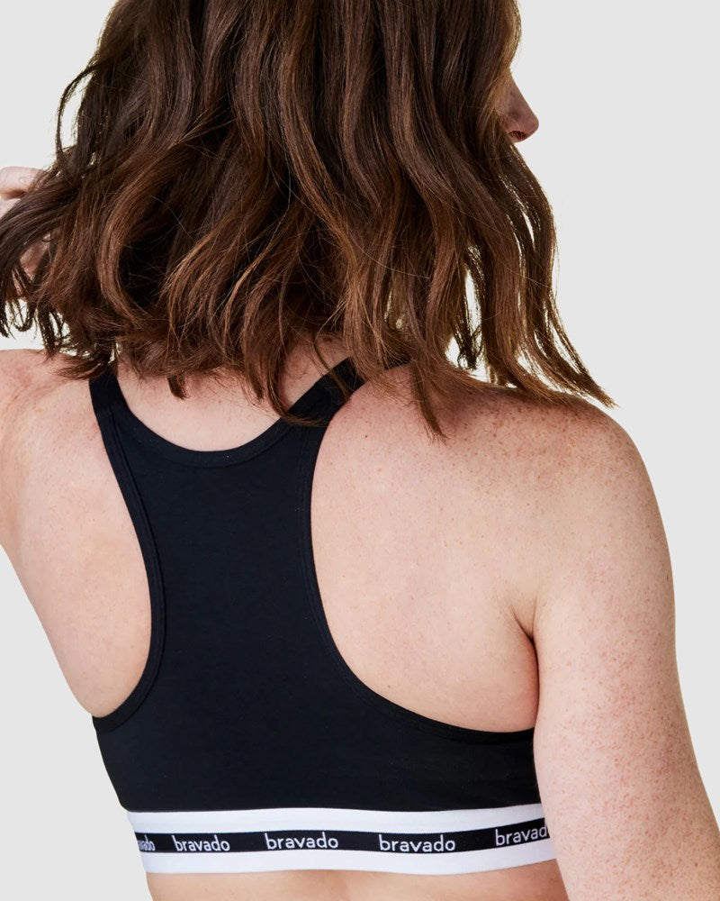 Bravado Designs Original Full Cup Dd+ Organic Cotton & Modal Wirefree Nursing Bra - Black