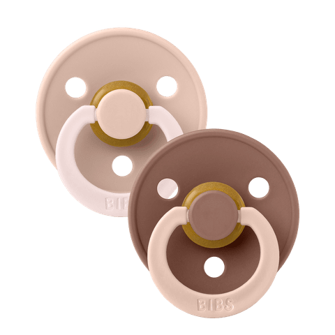 Bibs Dummies Size 2 Colour Collection Round - Twin Pack
