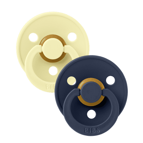 Bibs Dummies Size 1 Colour Collection Round - Twin Pack