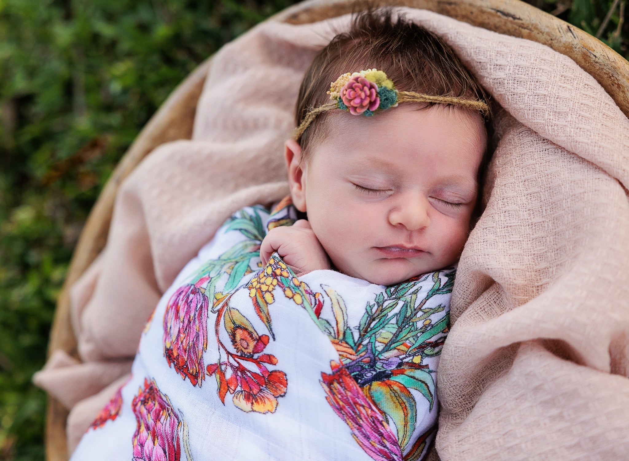 Treehouse Lane Designs Wildflower Bamboo Muslin Wrap