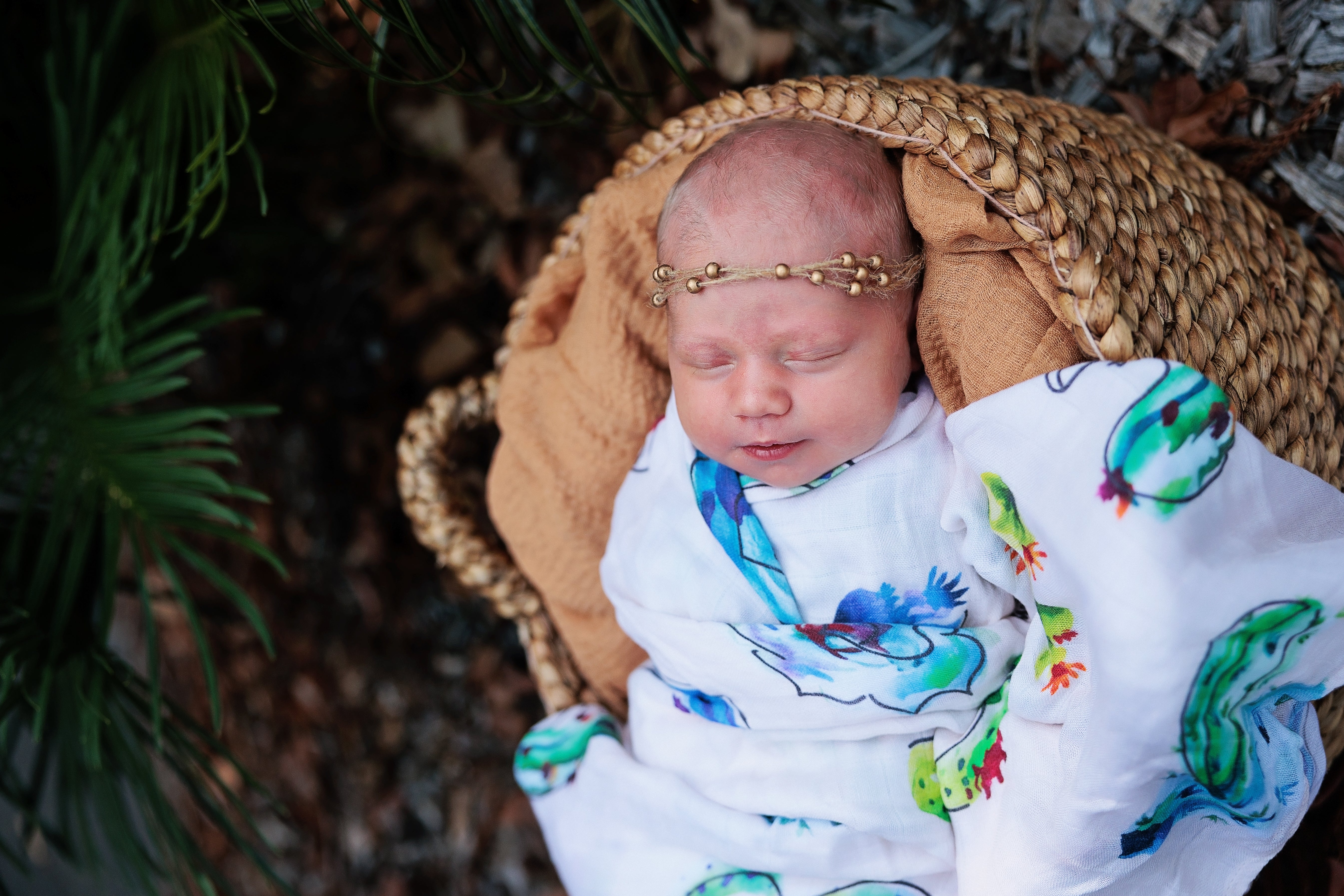 Treehouse Lane Designs Cacti Garden Bamboo Muslin Wrap