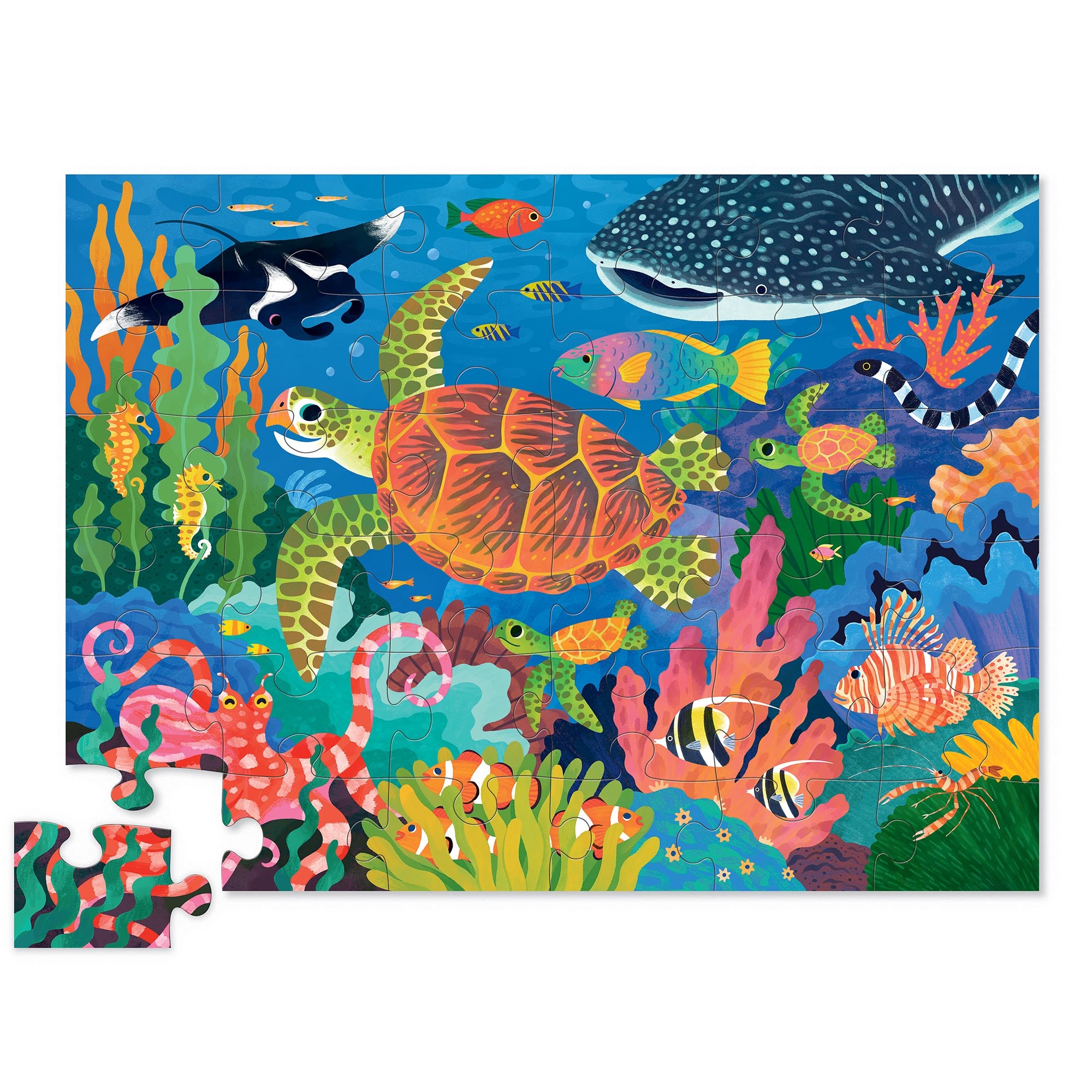 Crocodile Creek Classic Floor Puzzle 36pc Sea Turtle