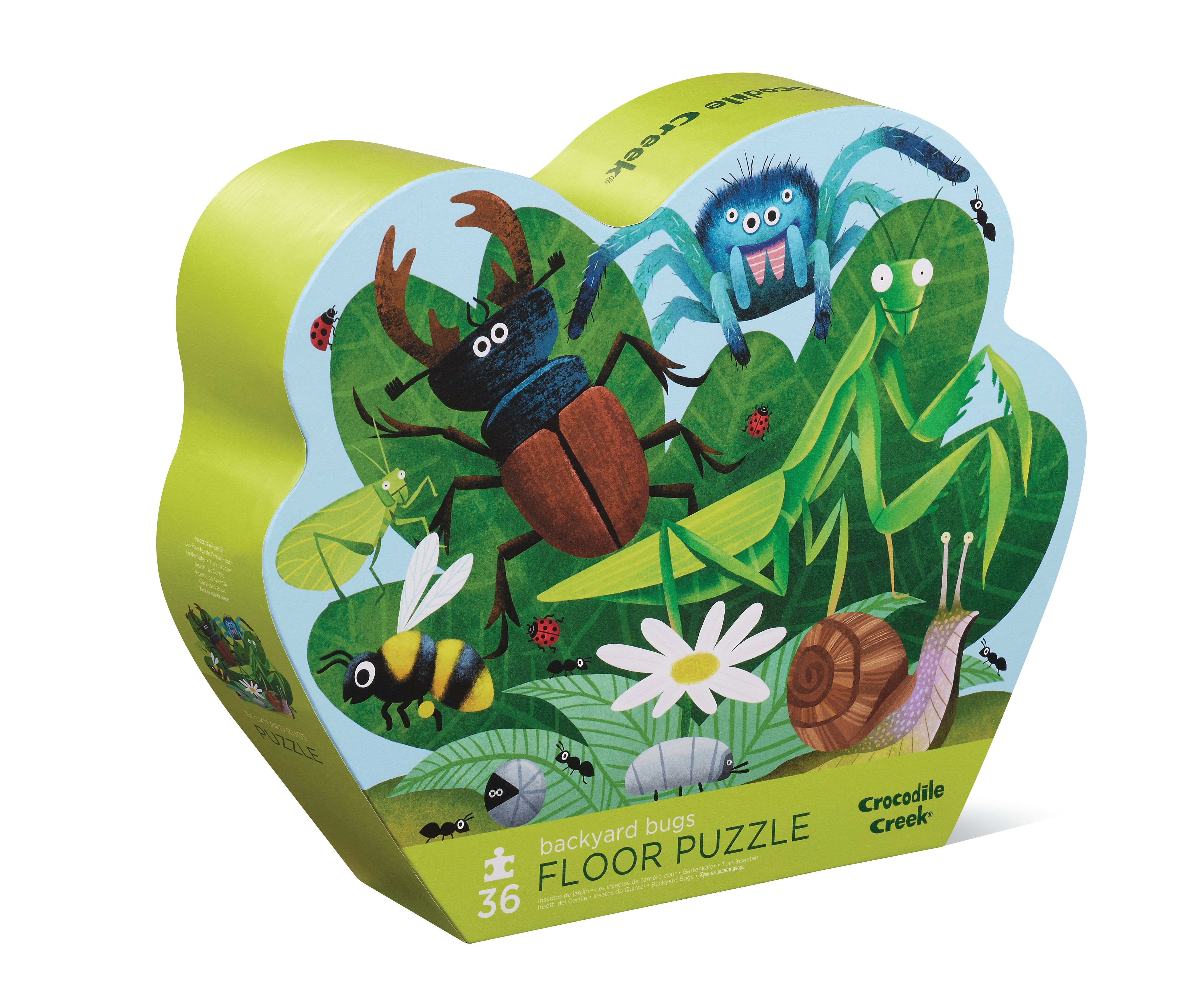 Crocodile Creek Classic Floor Puzzle 36pc Backyard Bugs