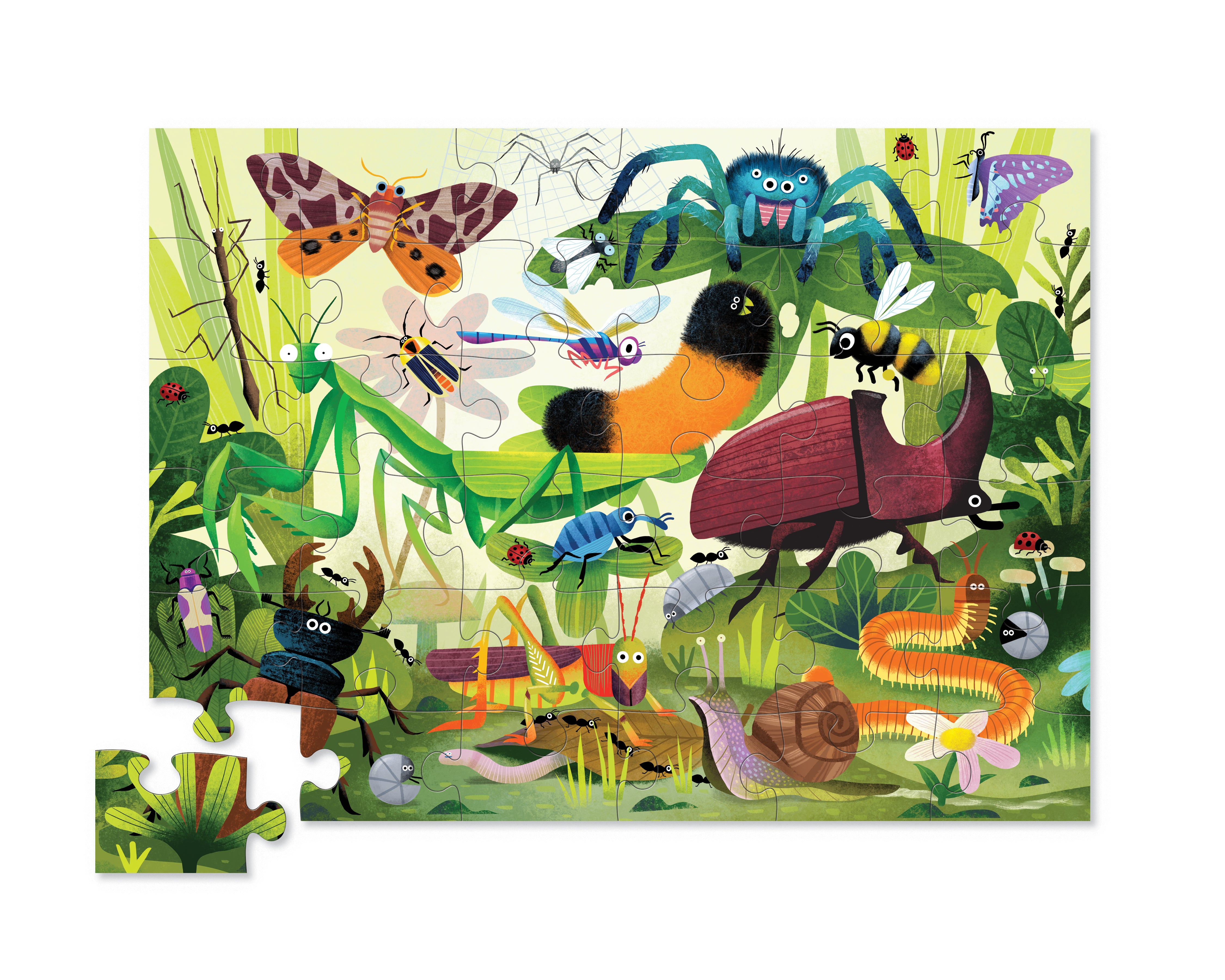 Crocodile Creek Classic Floor Puzzle 36pc Backyard Bugs