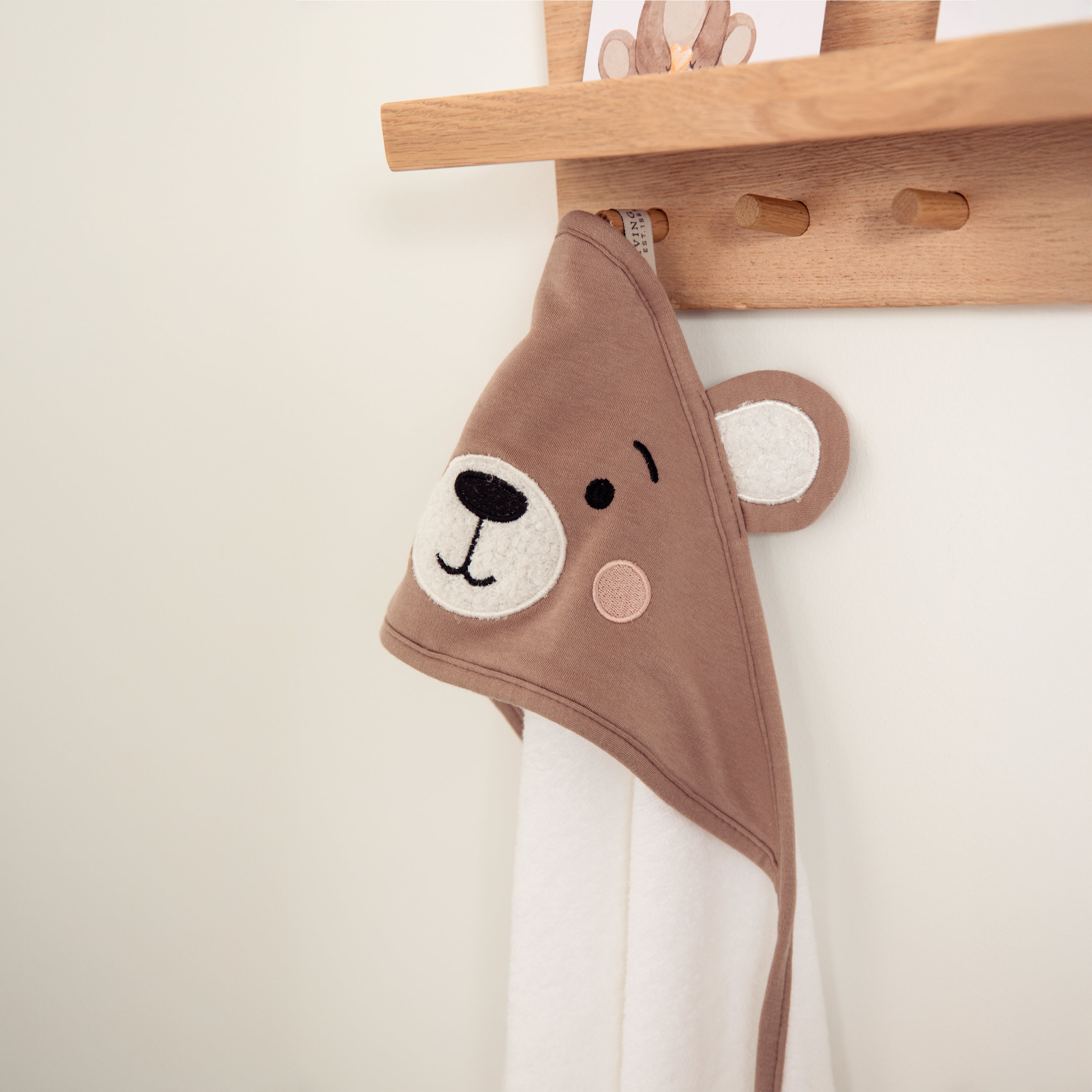 Living Textiles Hooded Towel - Cuddly Bear