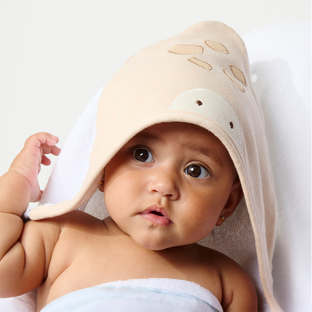 Living Textiles Organic Hooded Towel Roam and Roar