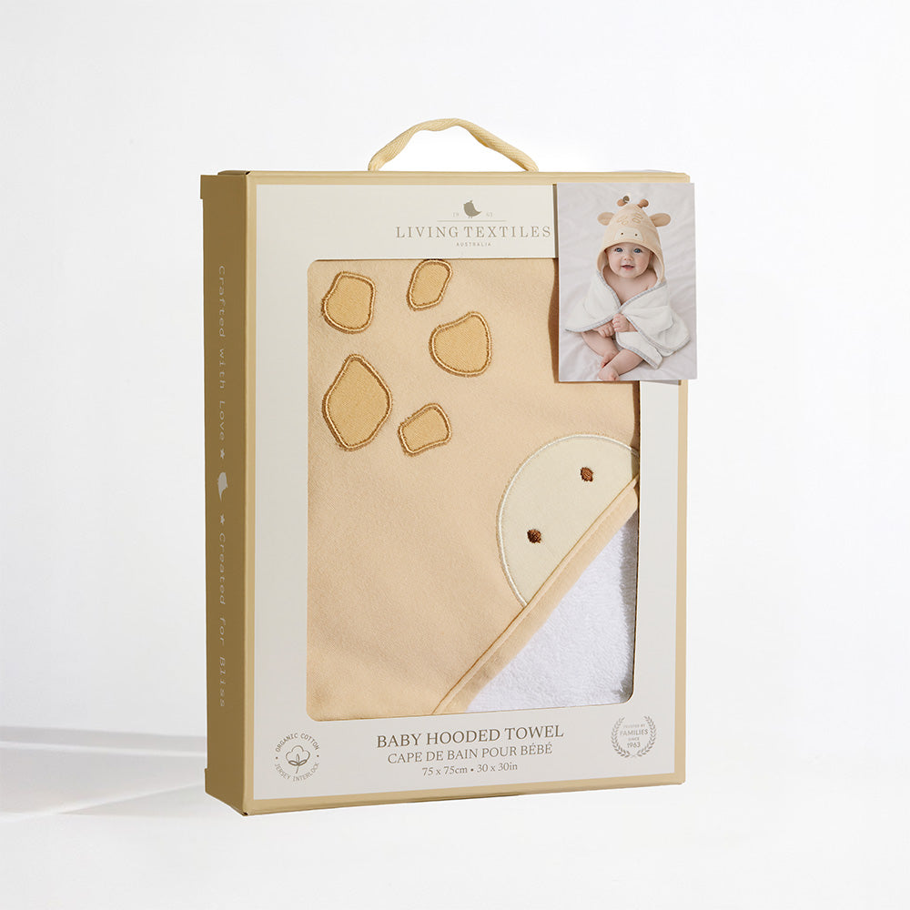 Living Textiles Organic Hooded Towel Roam and Roar