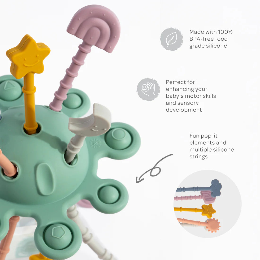 Playground Silicone Zippy Activity Toy