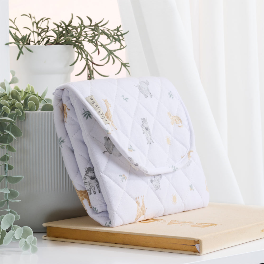 Living Textiles Waterproof Travel Change Mat Roam and Roar