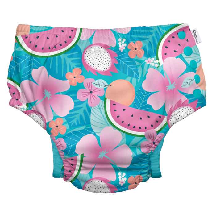 Green Sprouts Swim Nappy - Aqua Tropical Fruit