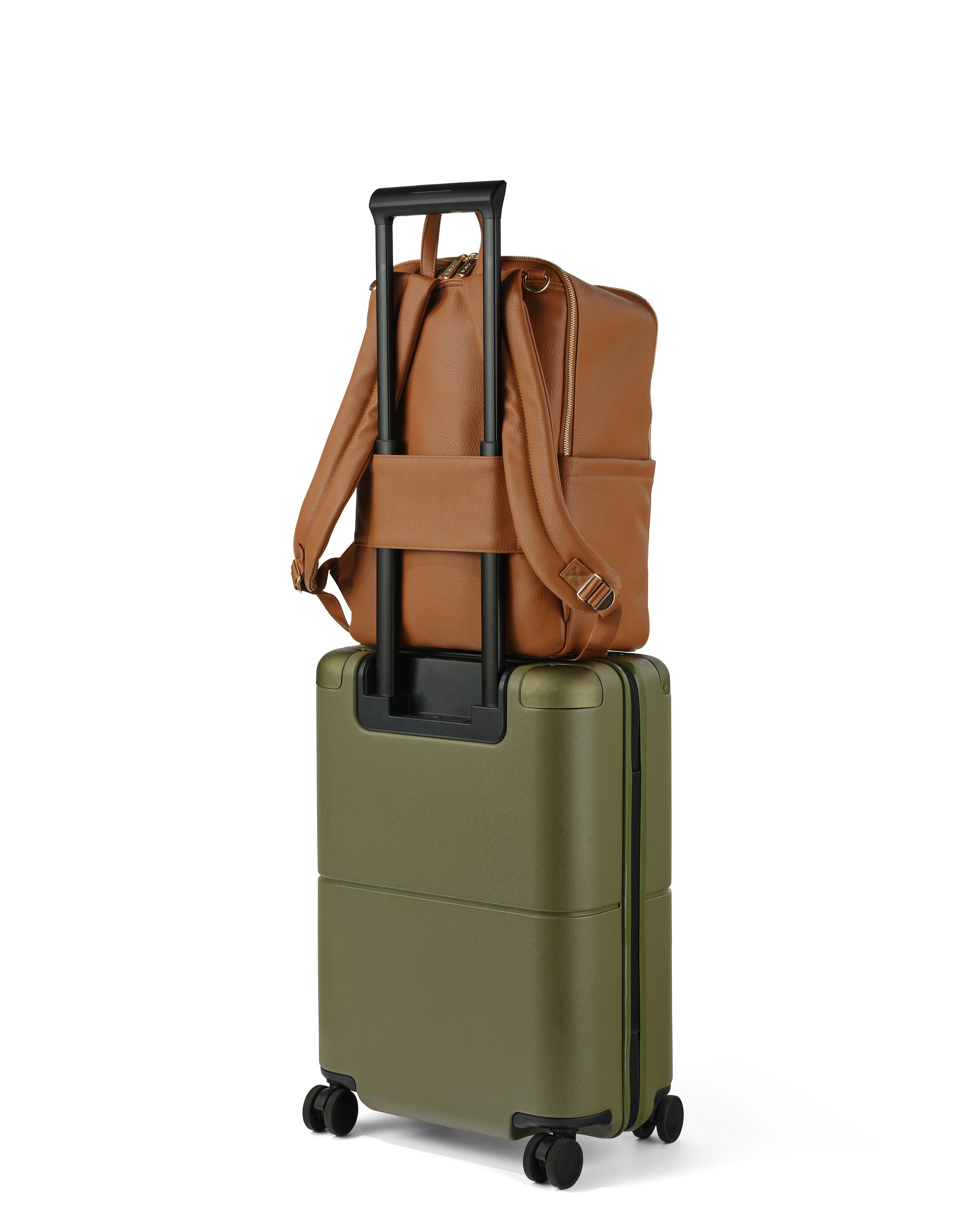 Oioi Multitasker Nappy Backpack Chestnut Vegan Leather