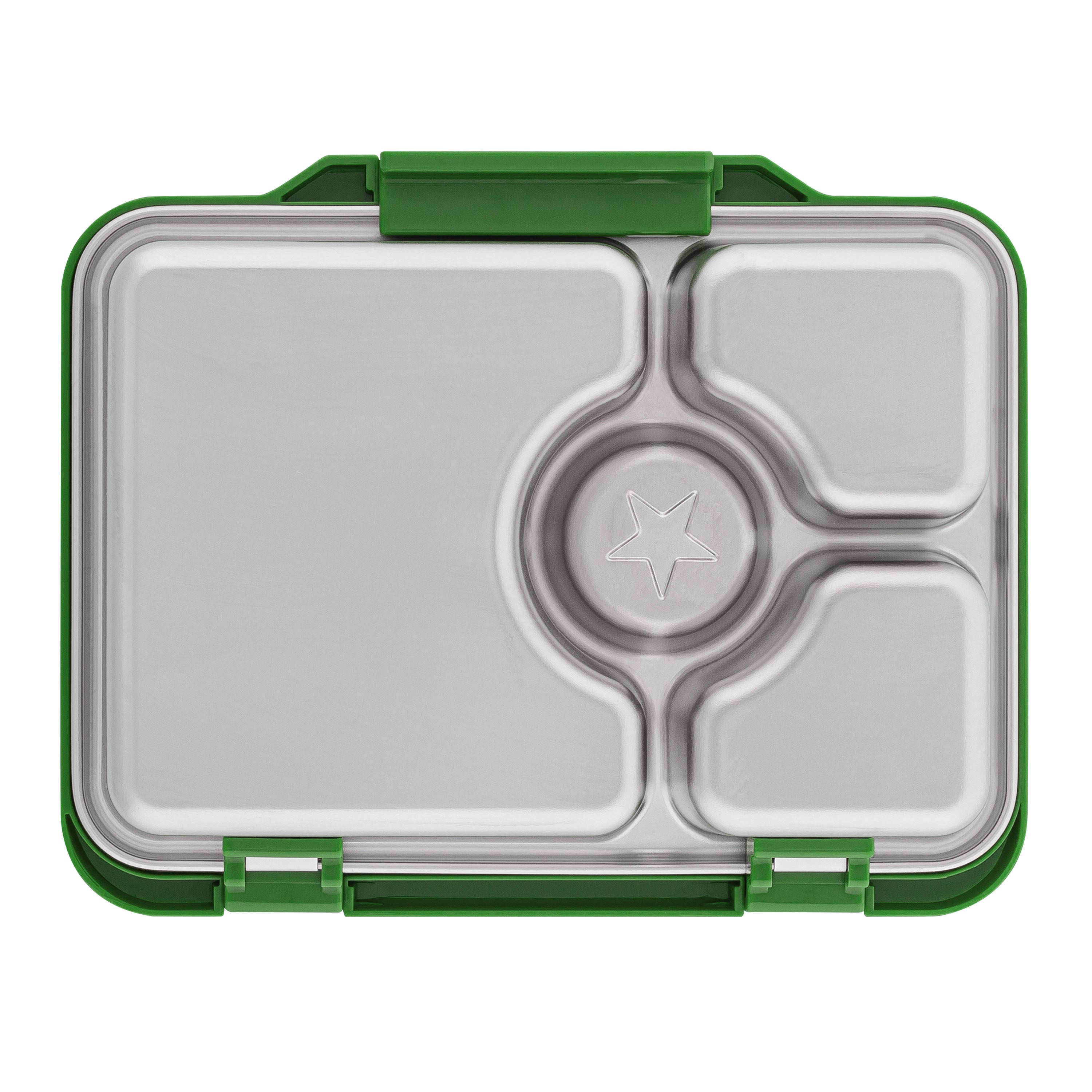 Yumbox Pret Stainless Steel Bento Box 4 Compartments Pomme Green