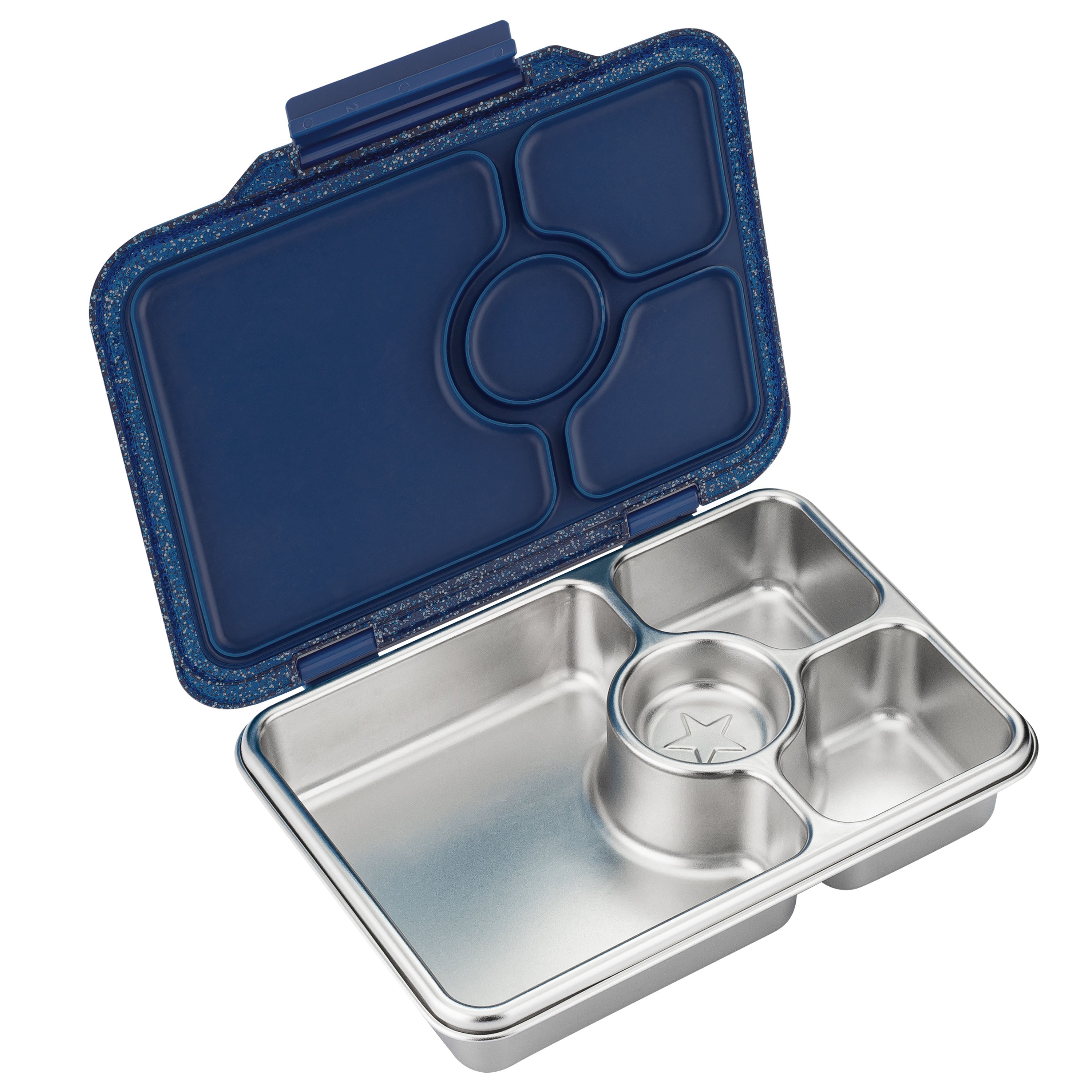 Yumbox Pret Stainless Steel Bento Box 4 Compartments Twilight Glitter Blue