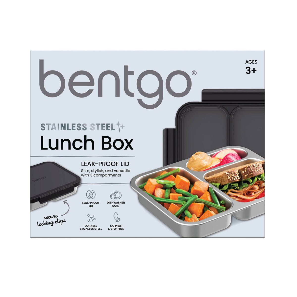 Bentgo Stainless Steel Lunchbox Black