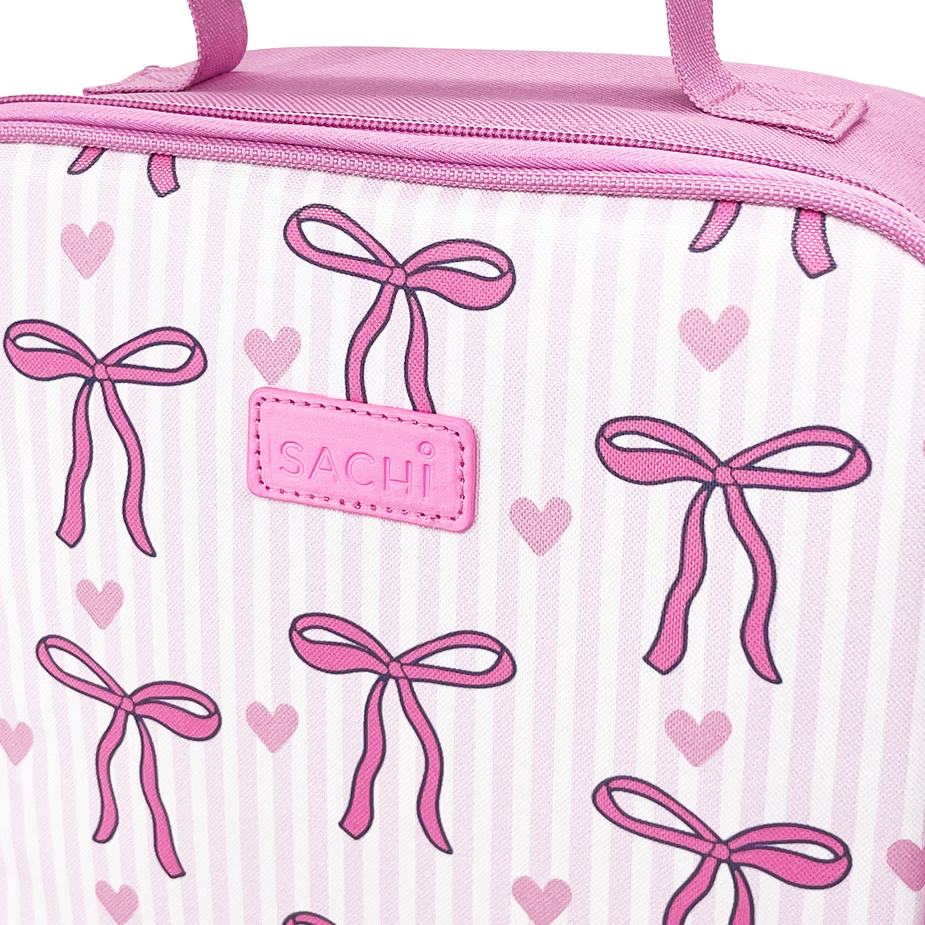 Sachi Insulated Junior XL Lunch Bag Bows and Hearts