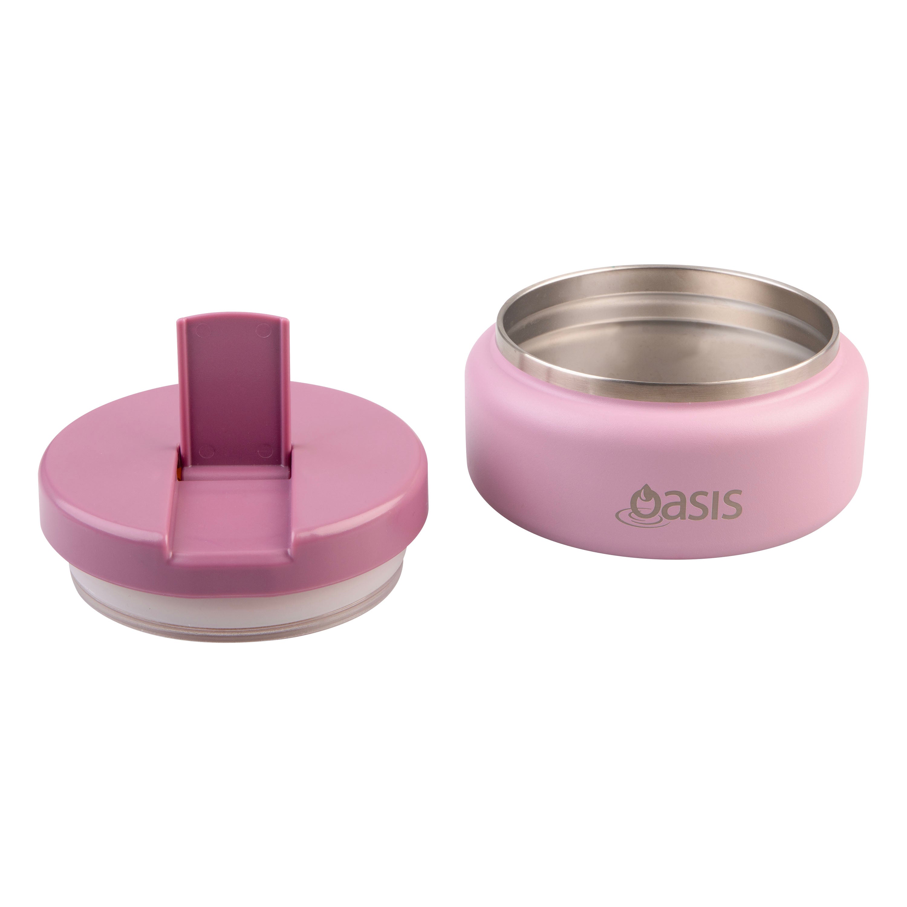 Oasis Stainless Steel Double Wall Insulated Food Flask with Quick Release Lid 230ml