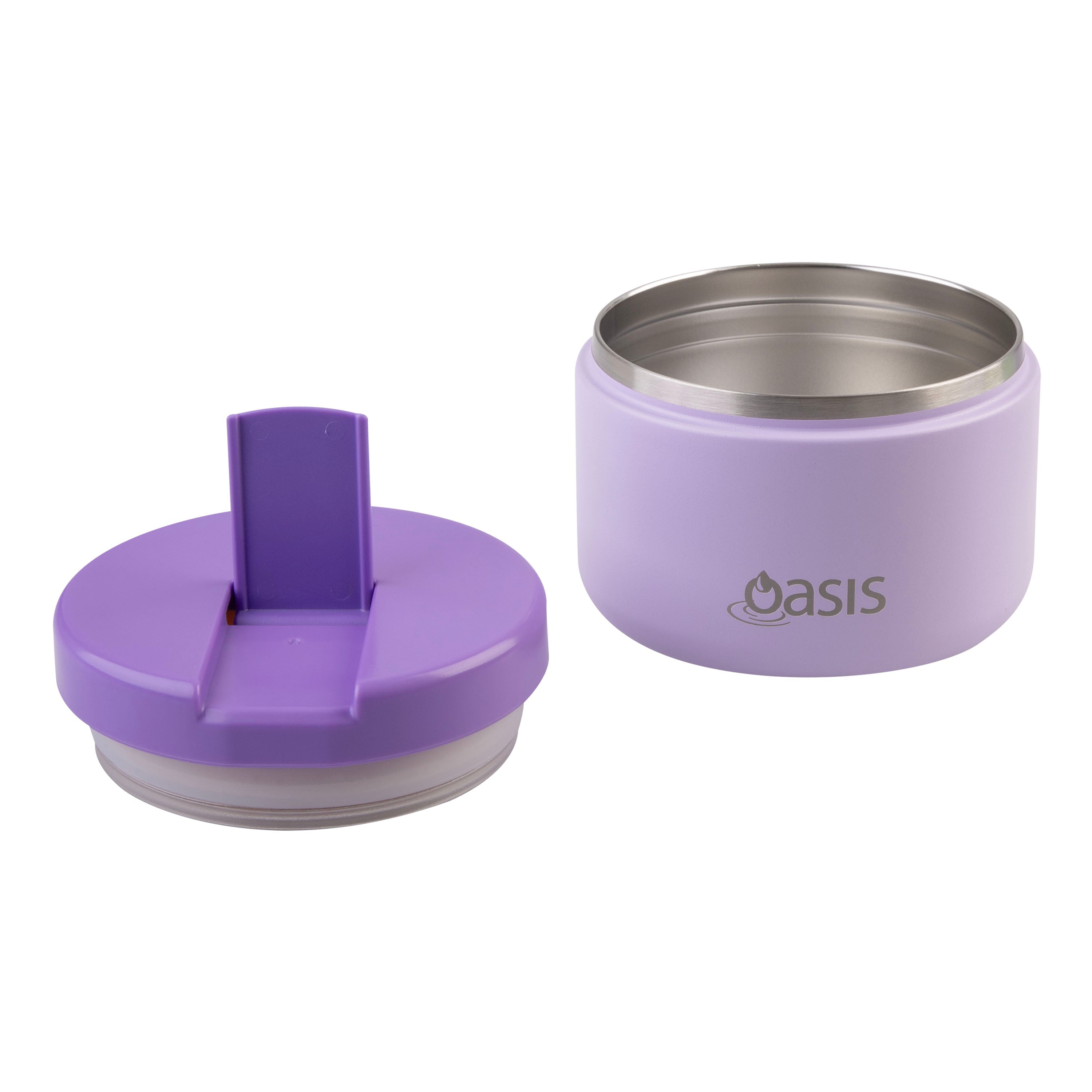 Oasis Stainless Steel Dual Wall Insulated Food Flask with Quick Release Lid 300ml