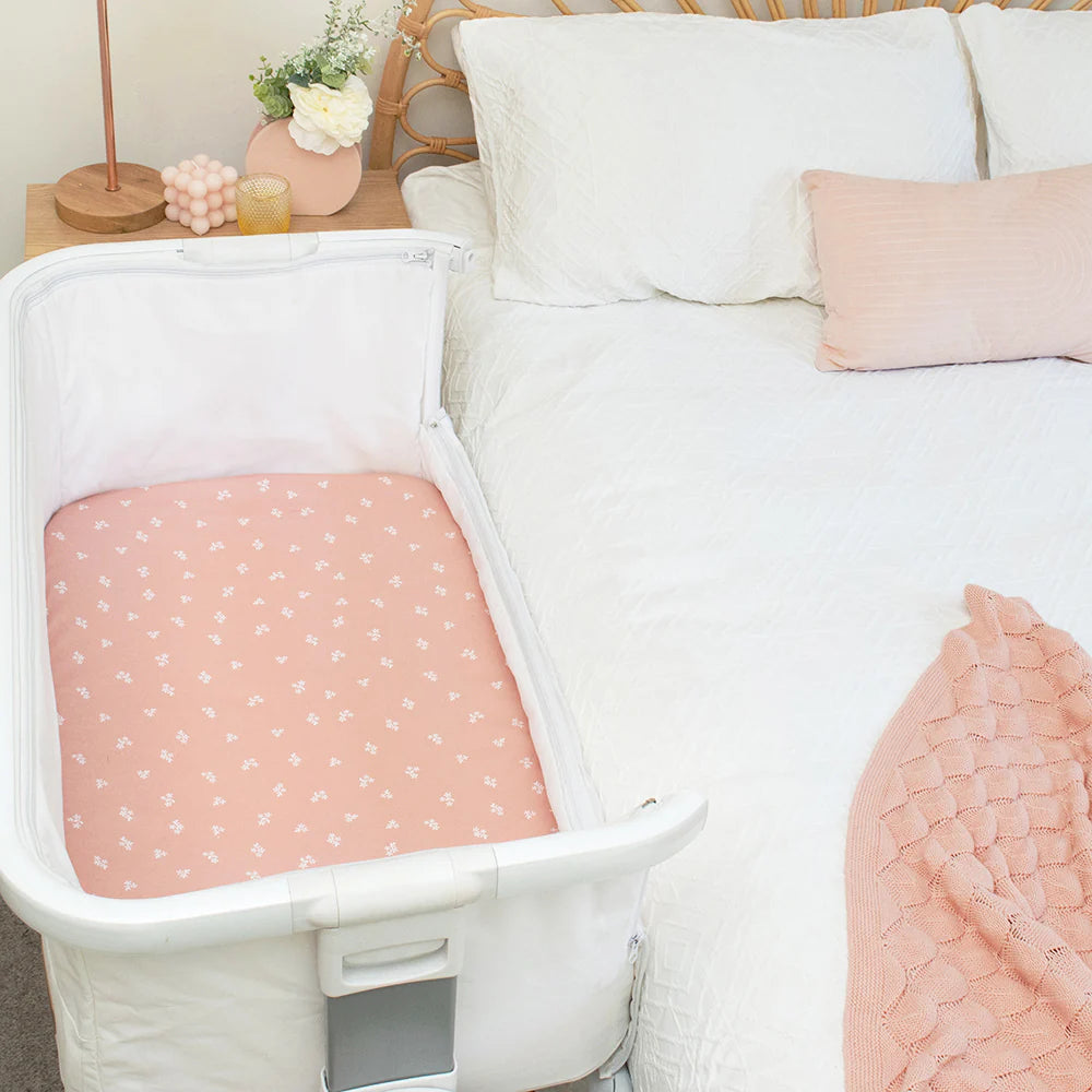 Living Textiles 2 Pk Co-sleeper Fitted Sheets - Sophia's Garden