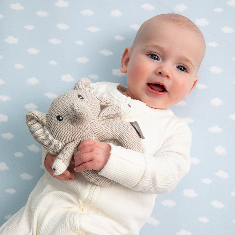 Living Textiles 2pk Bedside Sleeper Fitted Sheet - Elephant Playtime