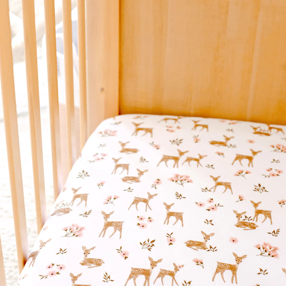 Living Textiles 2 Pk Cot Fitted Sheets - Sophia's Garden