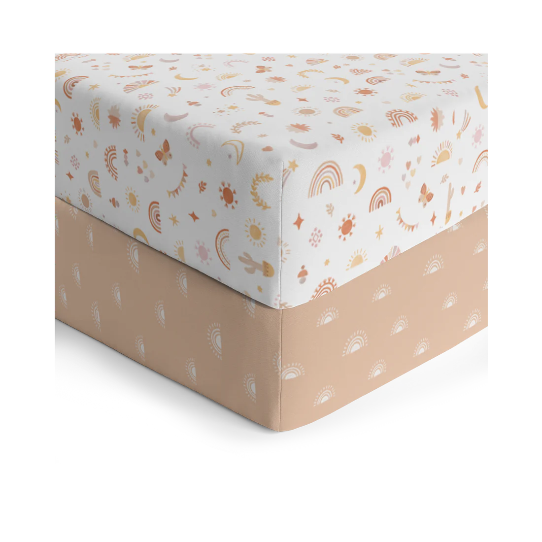 Living Textiles 2 Pk Cot Fitted Sheets - Bohemian Bliss