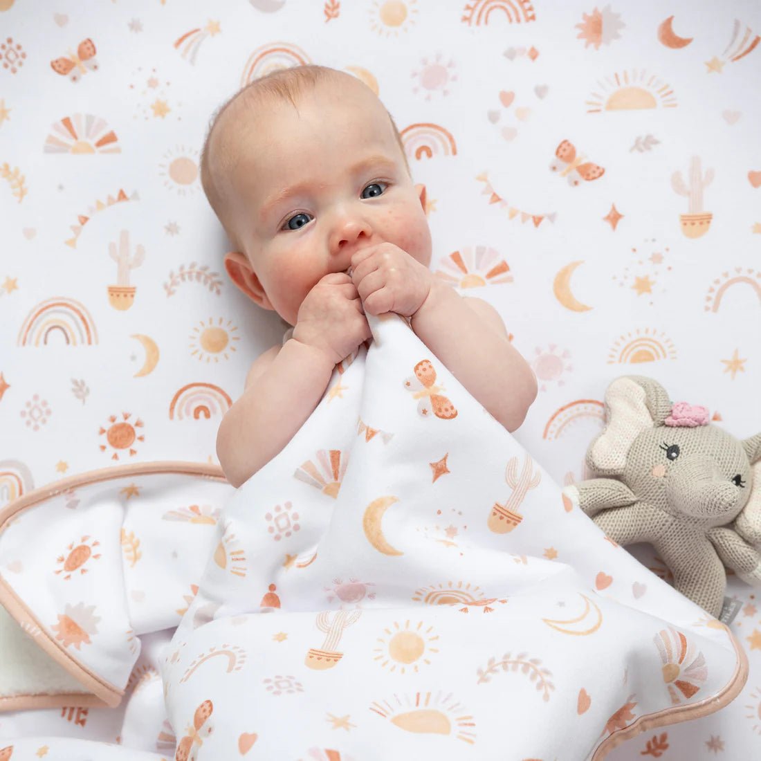 Living Textiles 2 Pk Cot Fitted Sheets - Bohemian Bliss