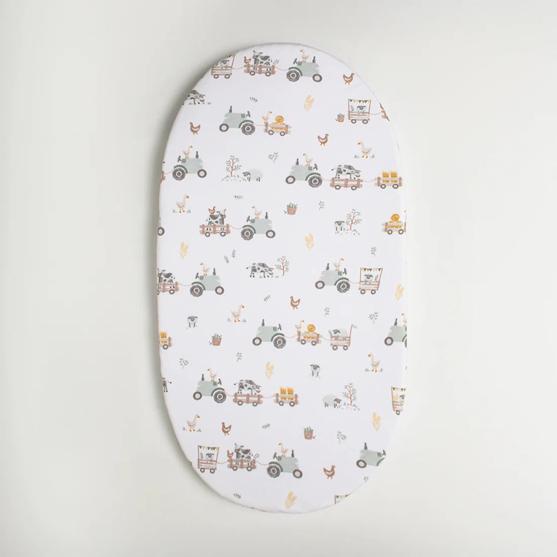 Living Textiles 1pk Bedside Sleeper Fitted Sheet - Tractor Ride