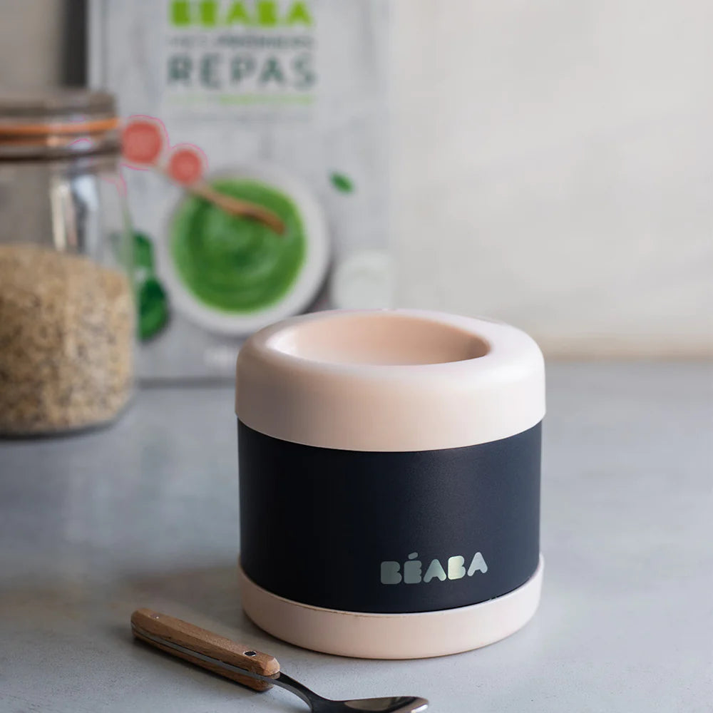 Beaba Stainless Steel Isothermal Portion 500ml - Light Pink/night Blue