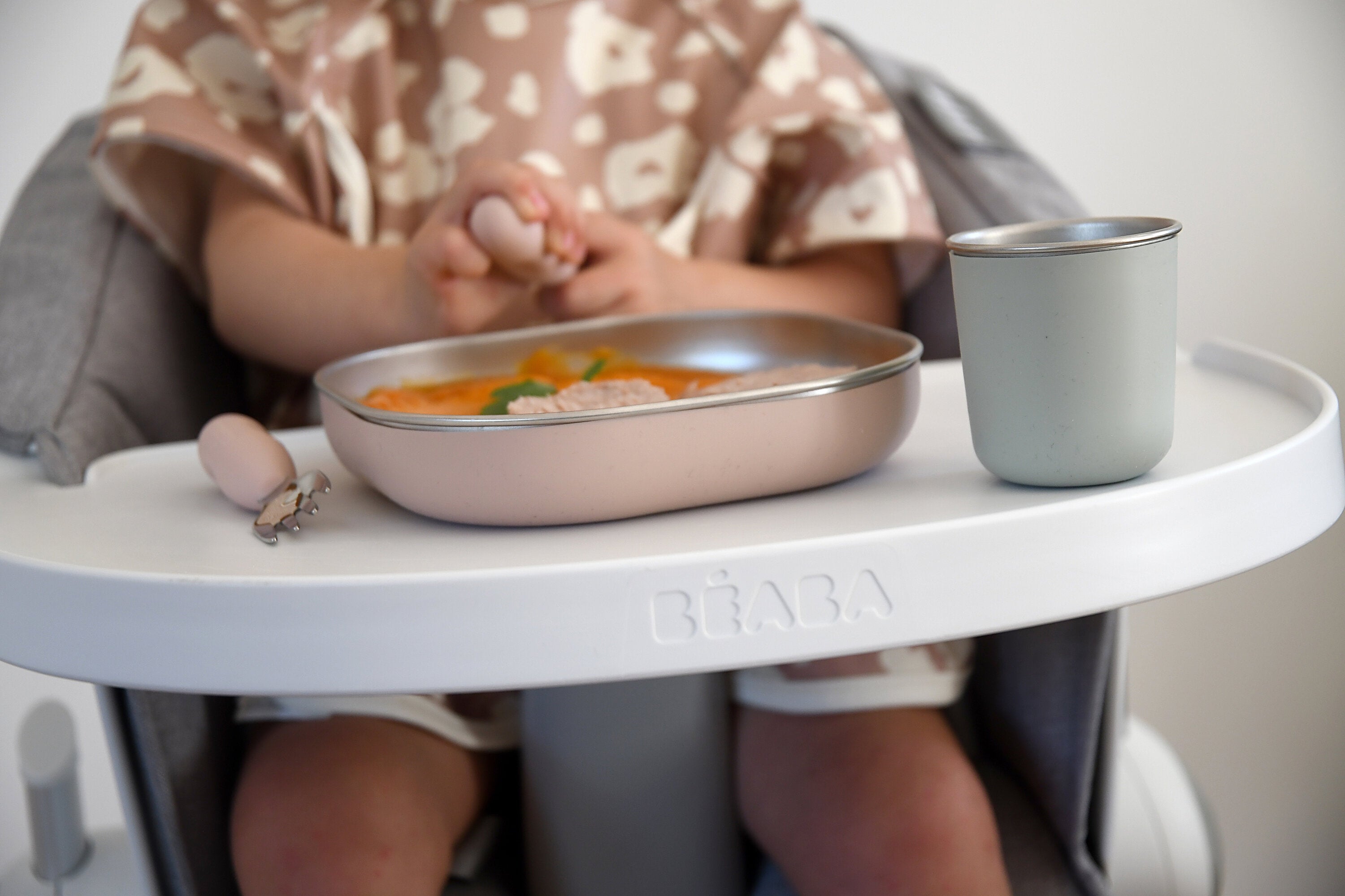 Beaba Stainless Steel Meal Set Clay