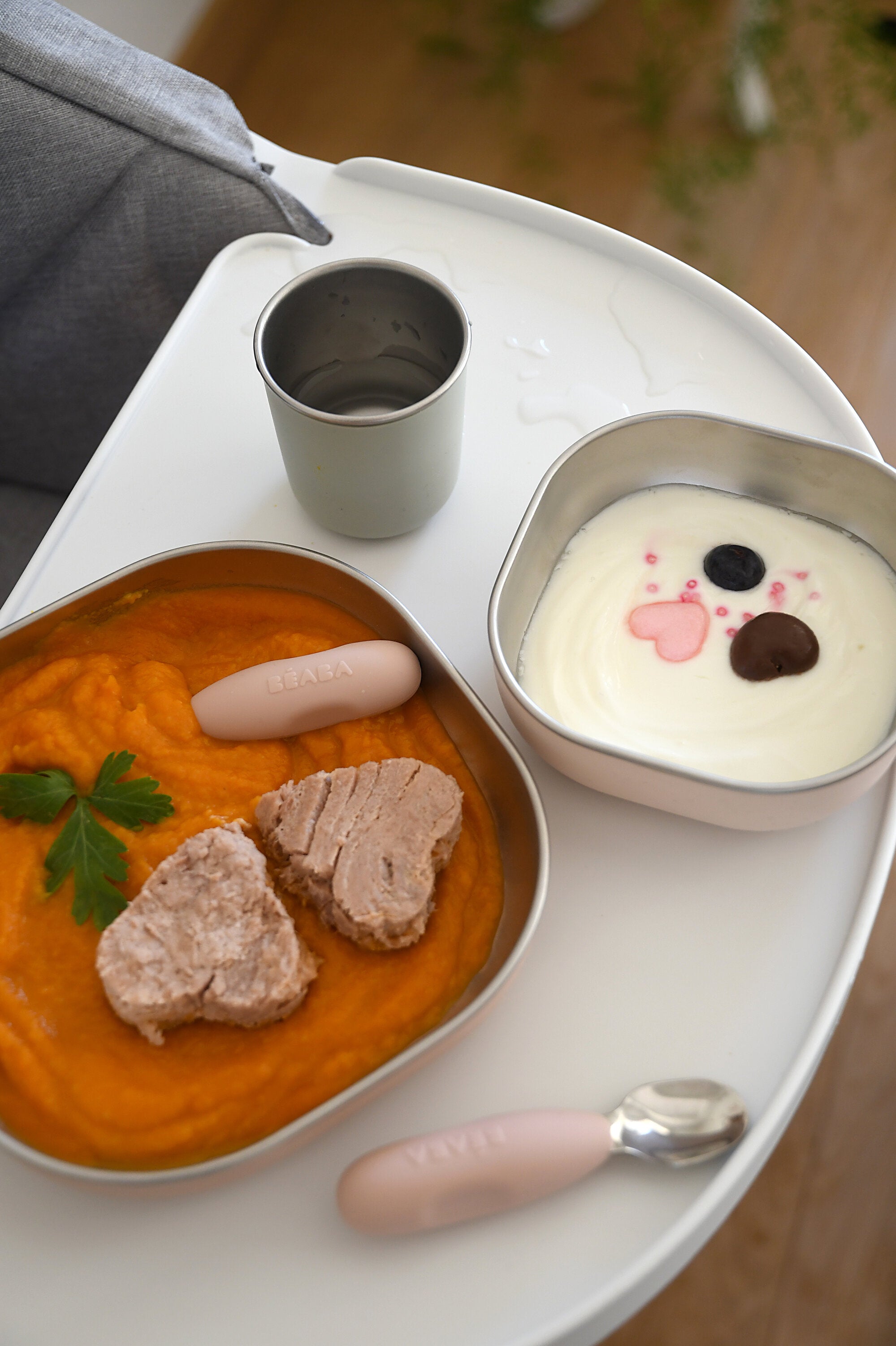 Beaba Stainless Steel Meal Set Clay