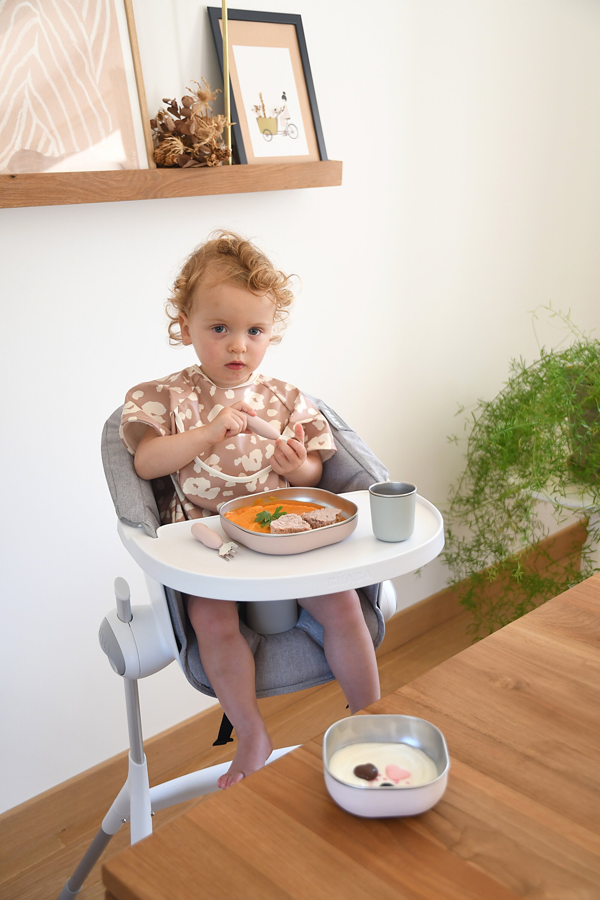 Beaba Stainless Steel Meal Set Clay