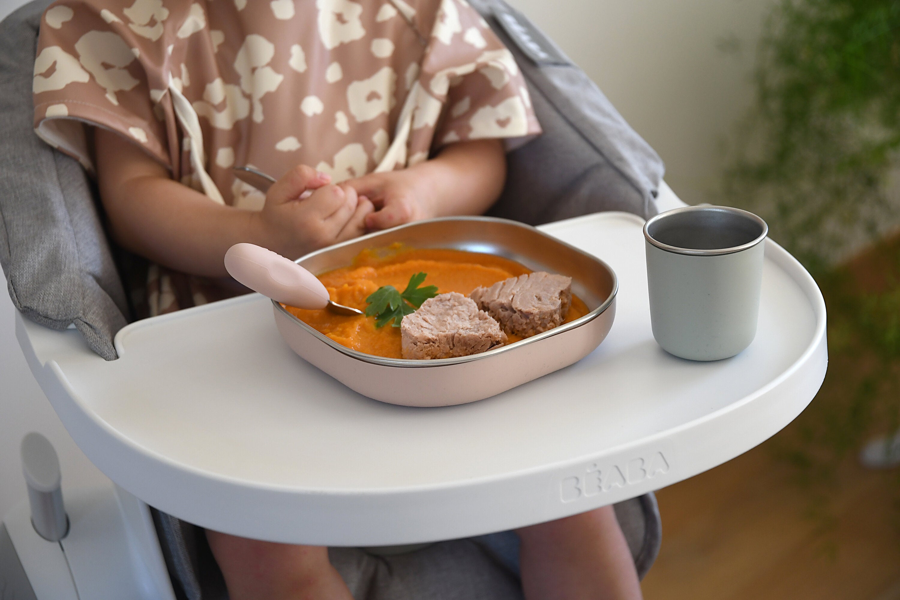 Beaba Stainless Steel Meal Set Clay