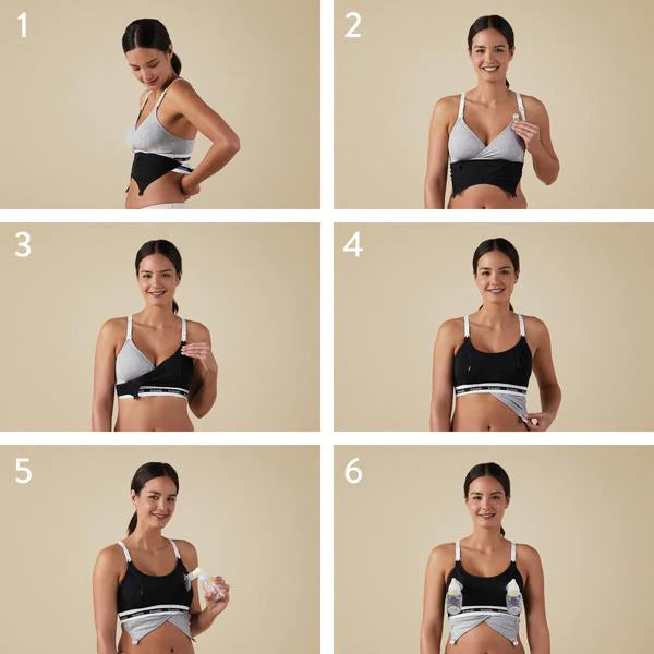 Bravado Designs Clip And Pump Hands-free Nursing Bra - White