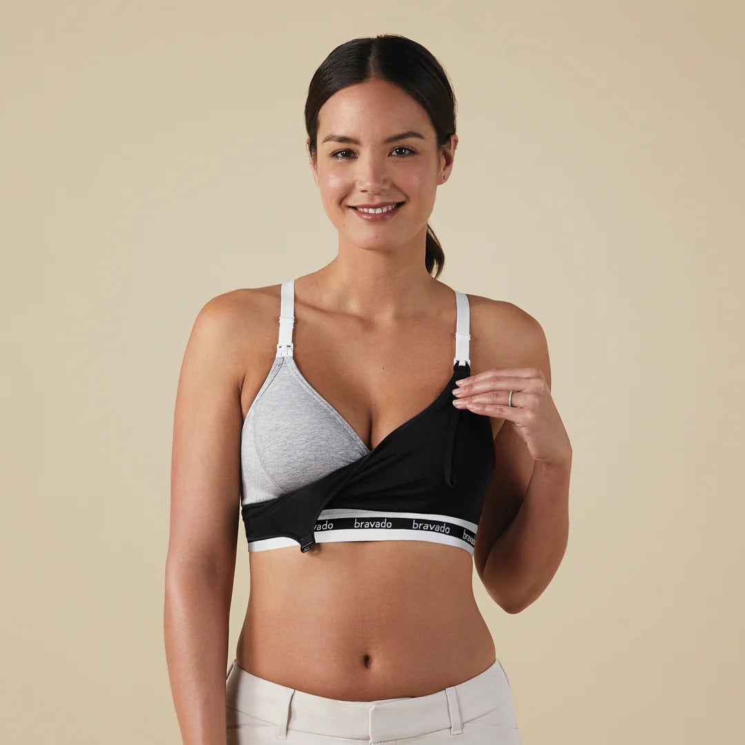 Bravado Designs Clip And Pump Hands-free Nursing Bra - White