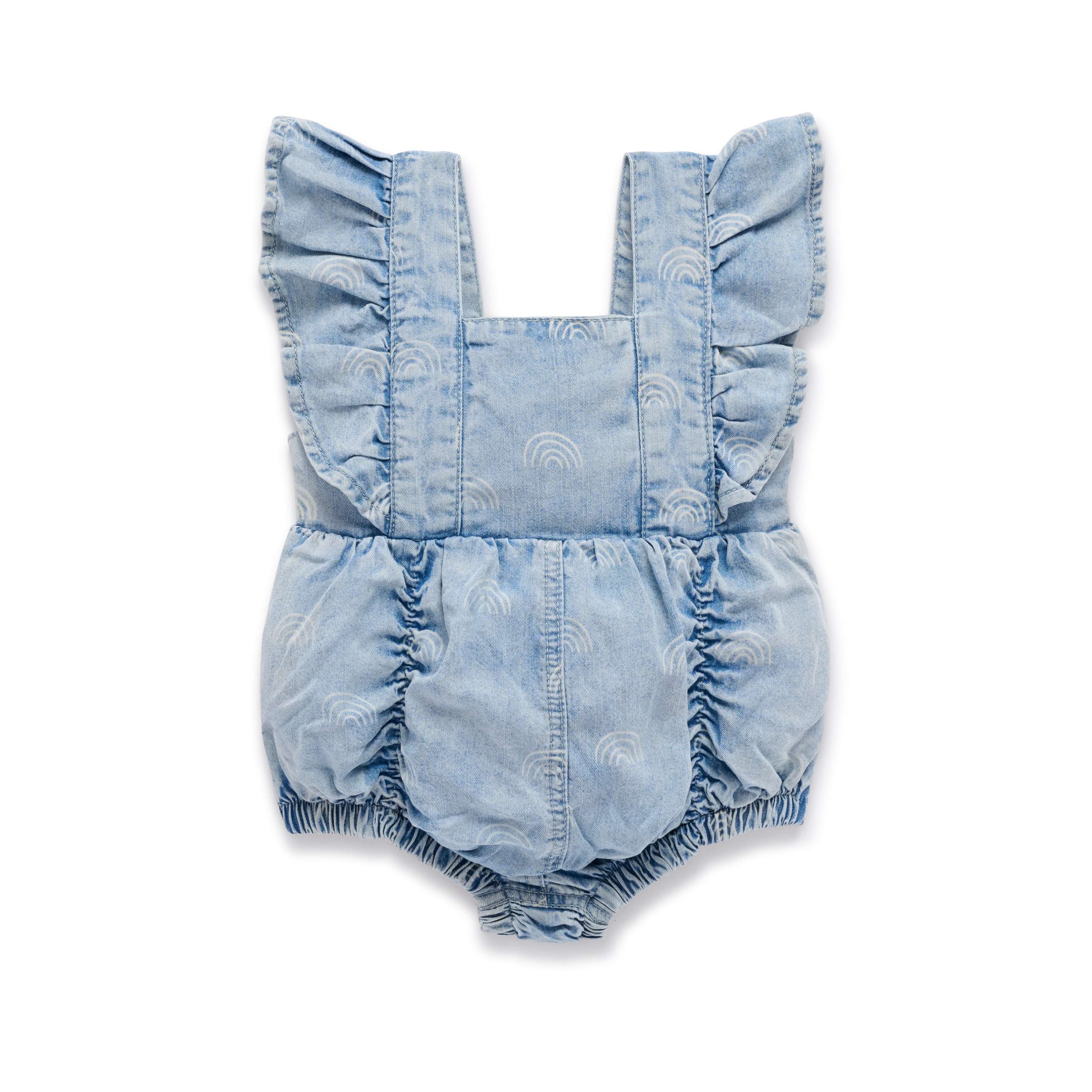 Aster & Oak Light Denim Rainbow Playsuit