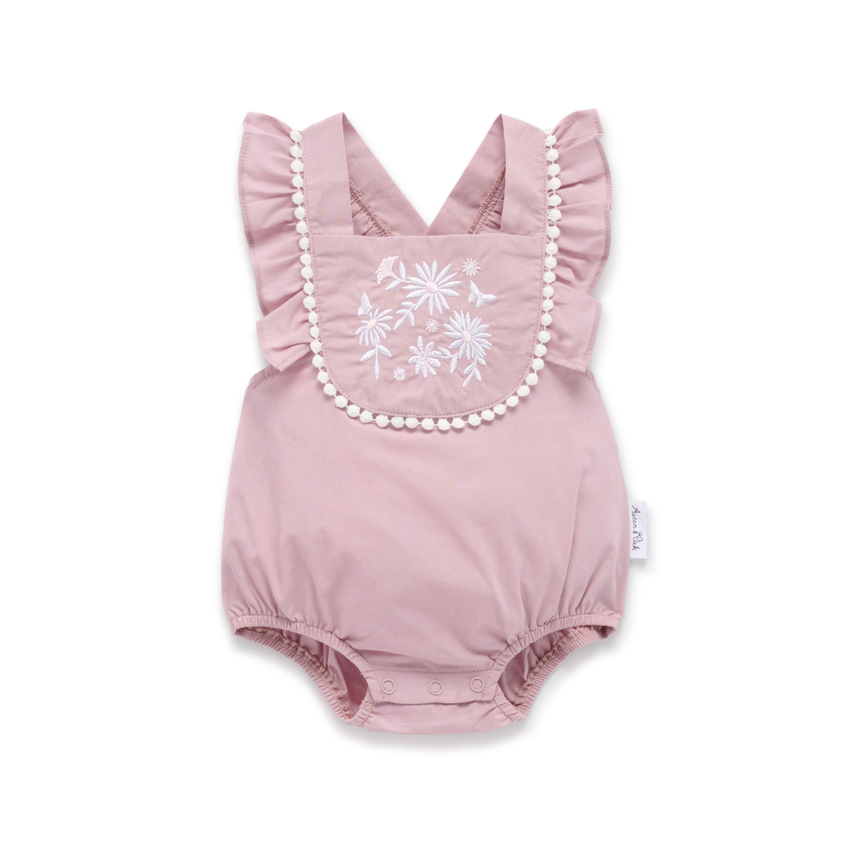 Aster & Oak Daisy Embroidered Romper