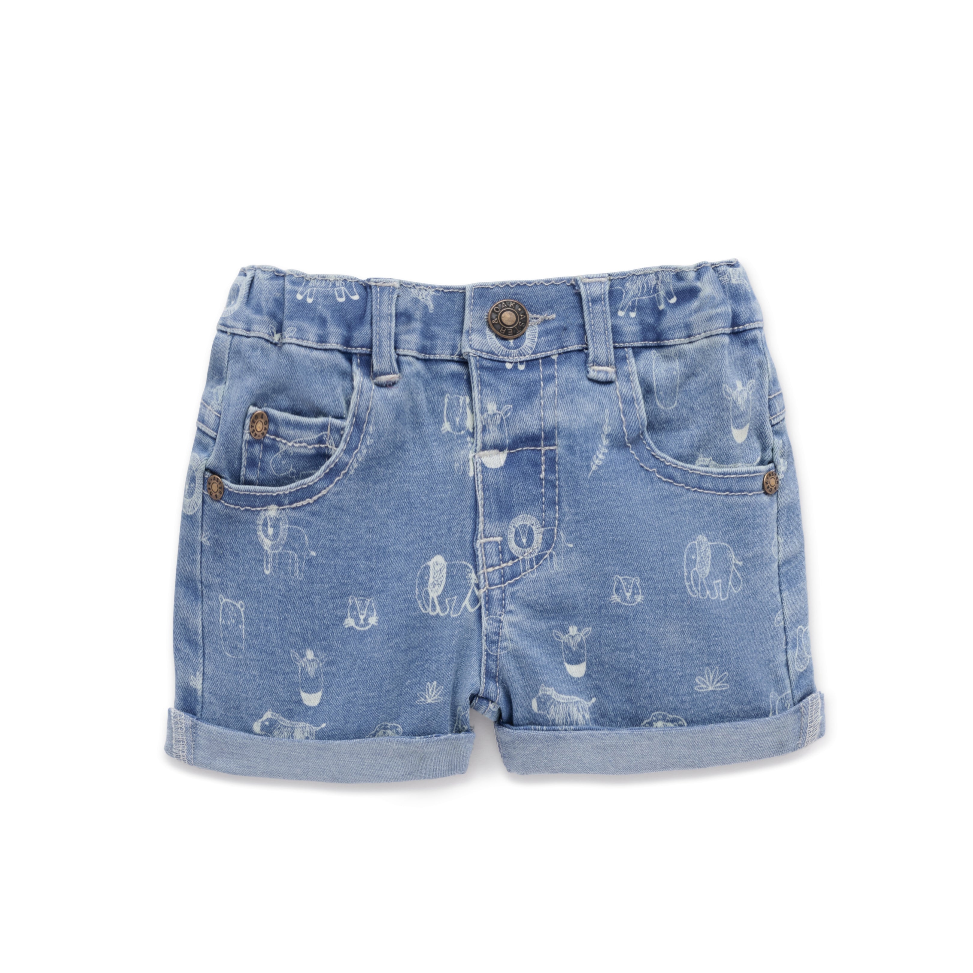 Aster & Oak Mid Denim Safari Shorts
