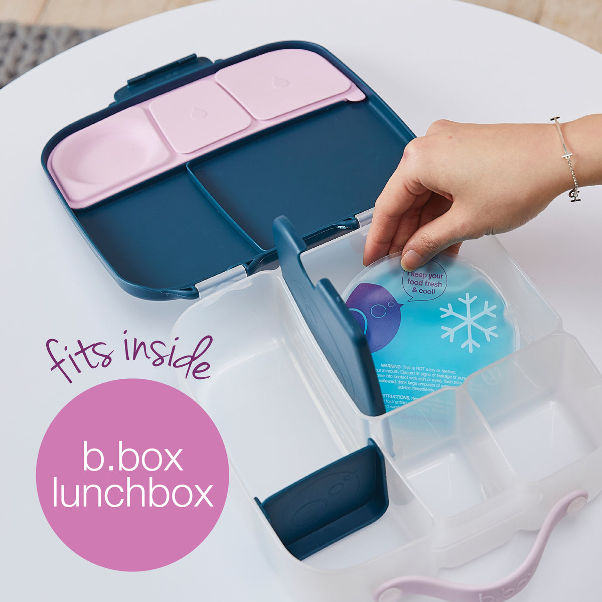 b.box Lunchbox Gel Cooler Twin Pack for 2lt Lunchbox