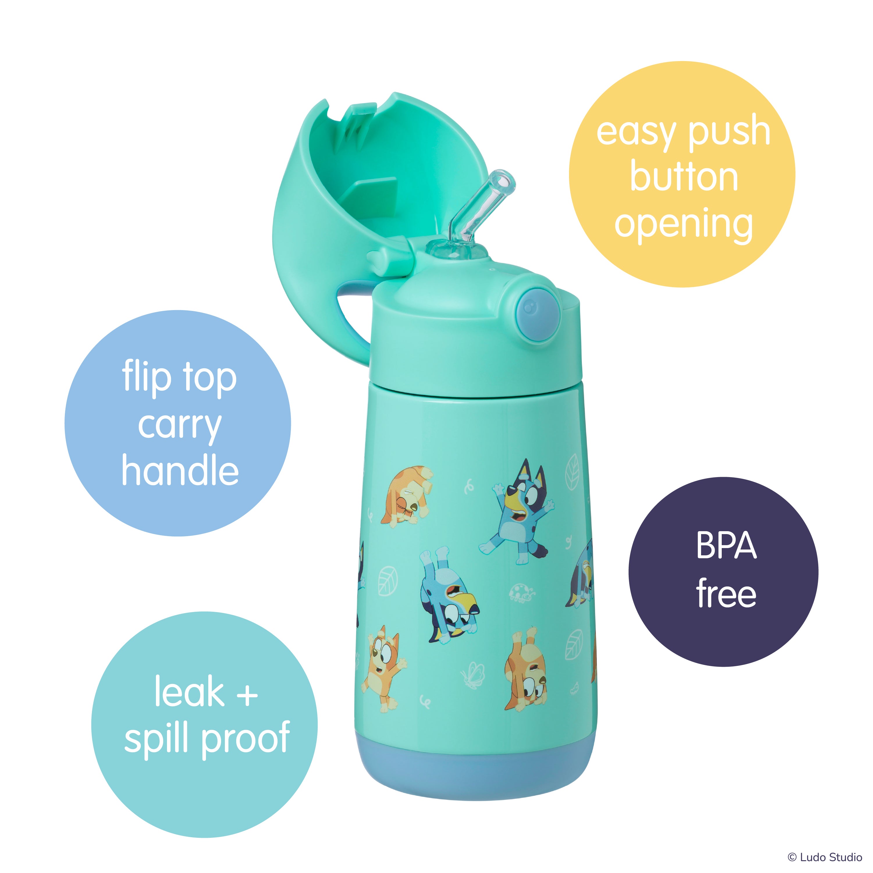 b.box Bluey Playtime 350ml Insulated Drink Bottle
