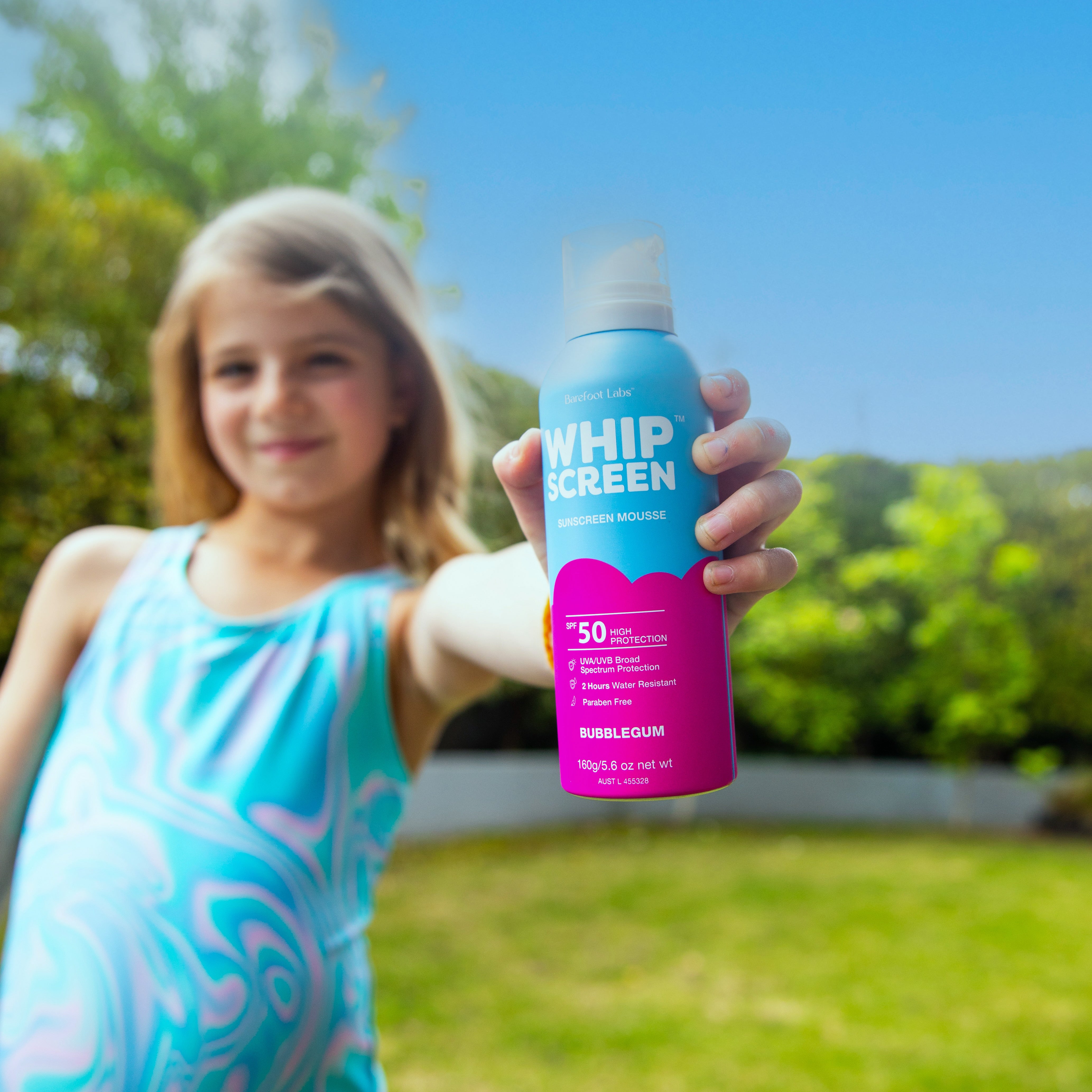 Barefoot Labs Whipscreen Sunscreen Mousse - Bubblegum