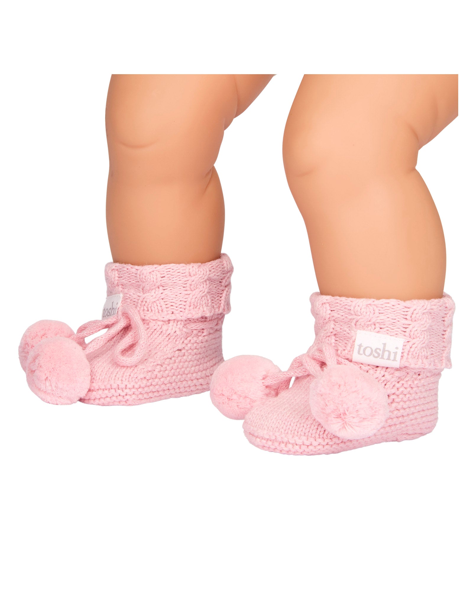 Toshi Organic Booties Misty Rose