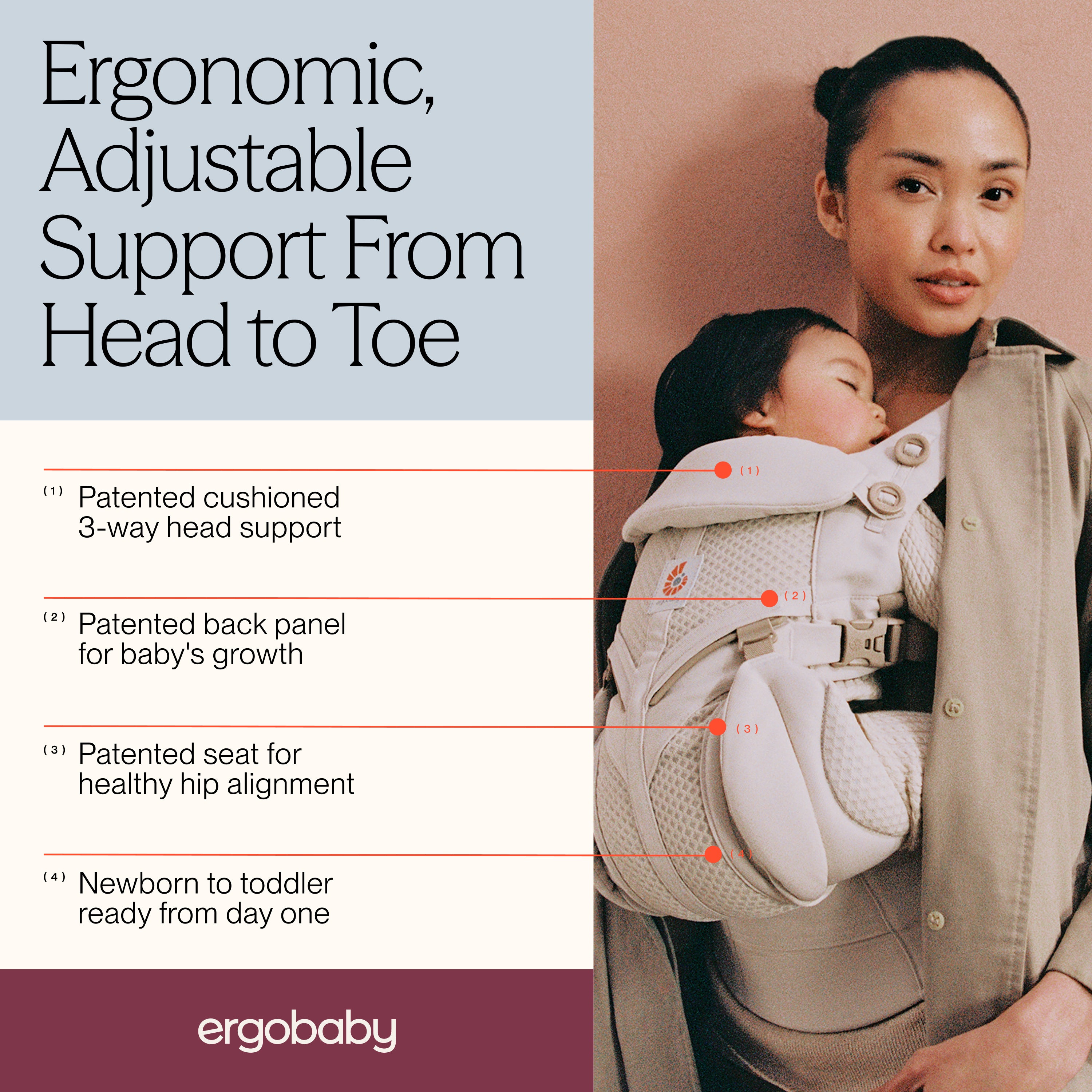 Ergobaby Omni Classic Mesh Carrier Natural Beige