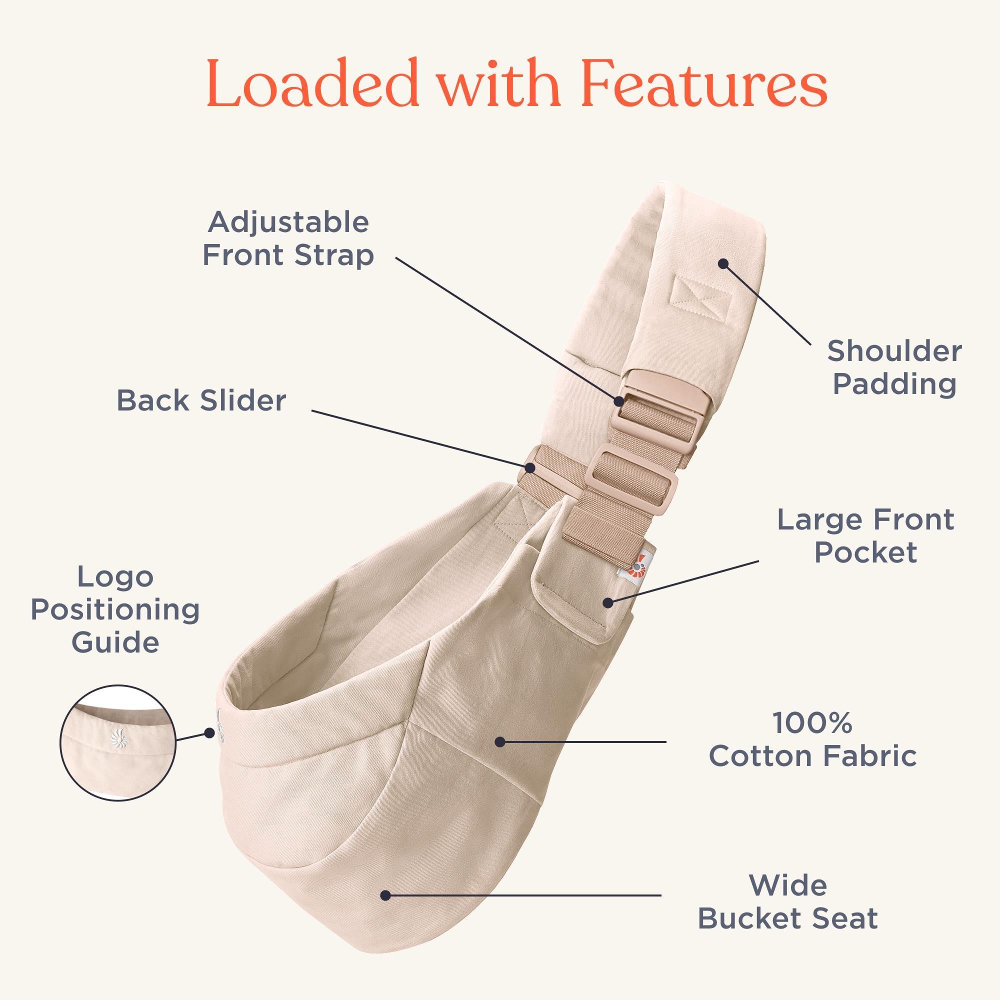 Ergobaby Upsie Sling Carrier Natural Beige