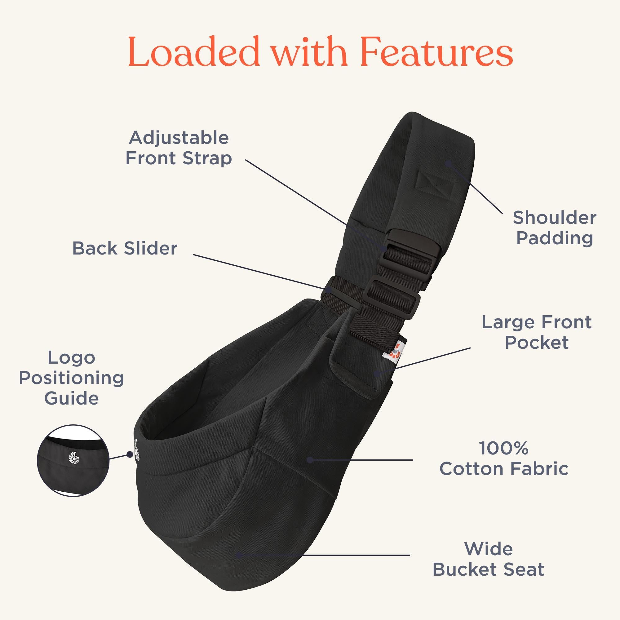 Ergobaby Upsie Sling Carrier Onyx Black